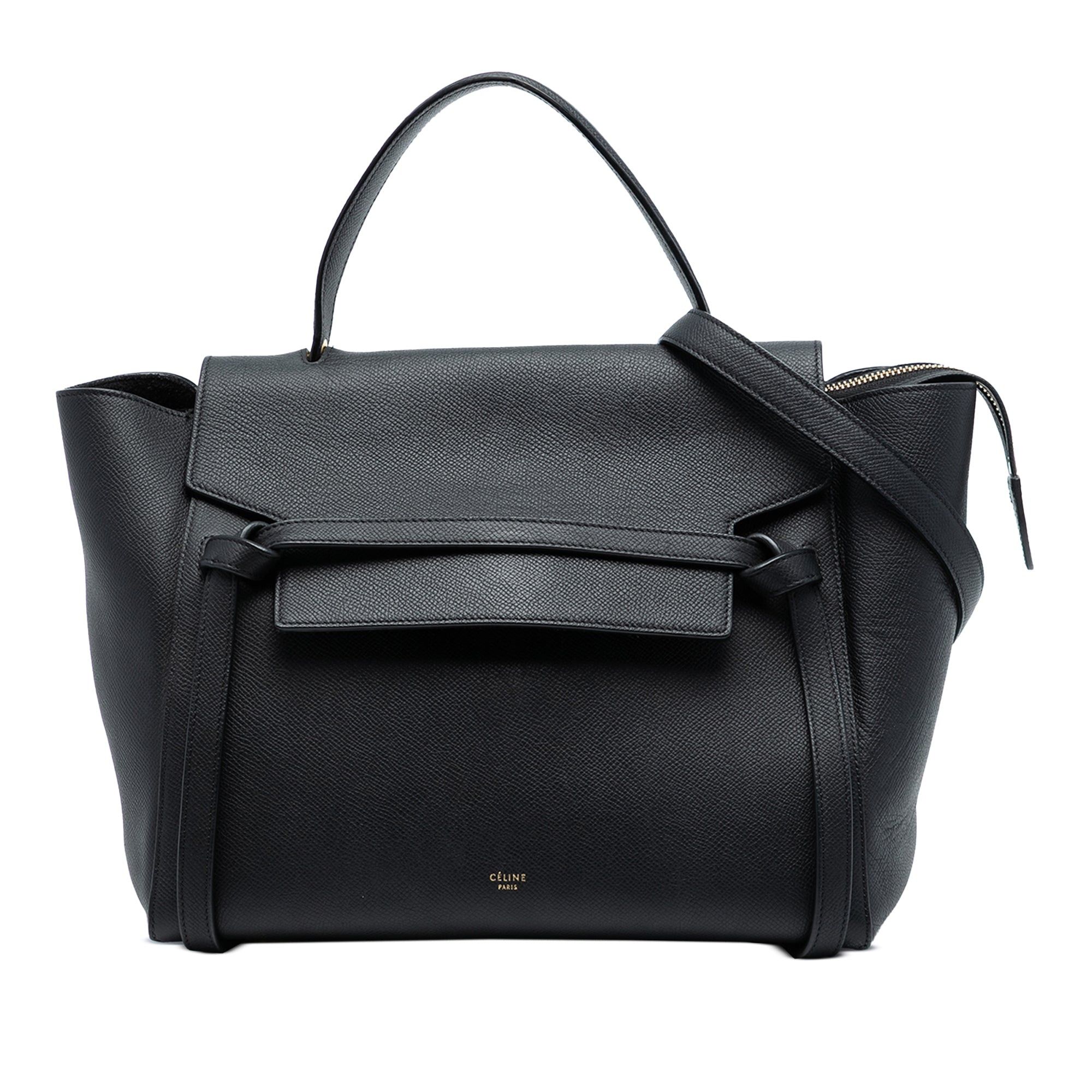 Mini Grained Calfskin Belt Satchel