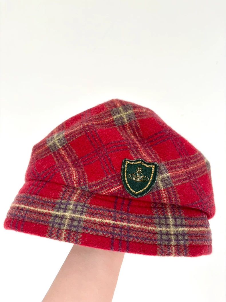 Vivienne Westwood Vivienne Westwood Old red checked painter's cap newsboy ha Size ONE SIZE - 1 Thumbnail