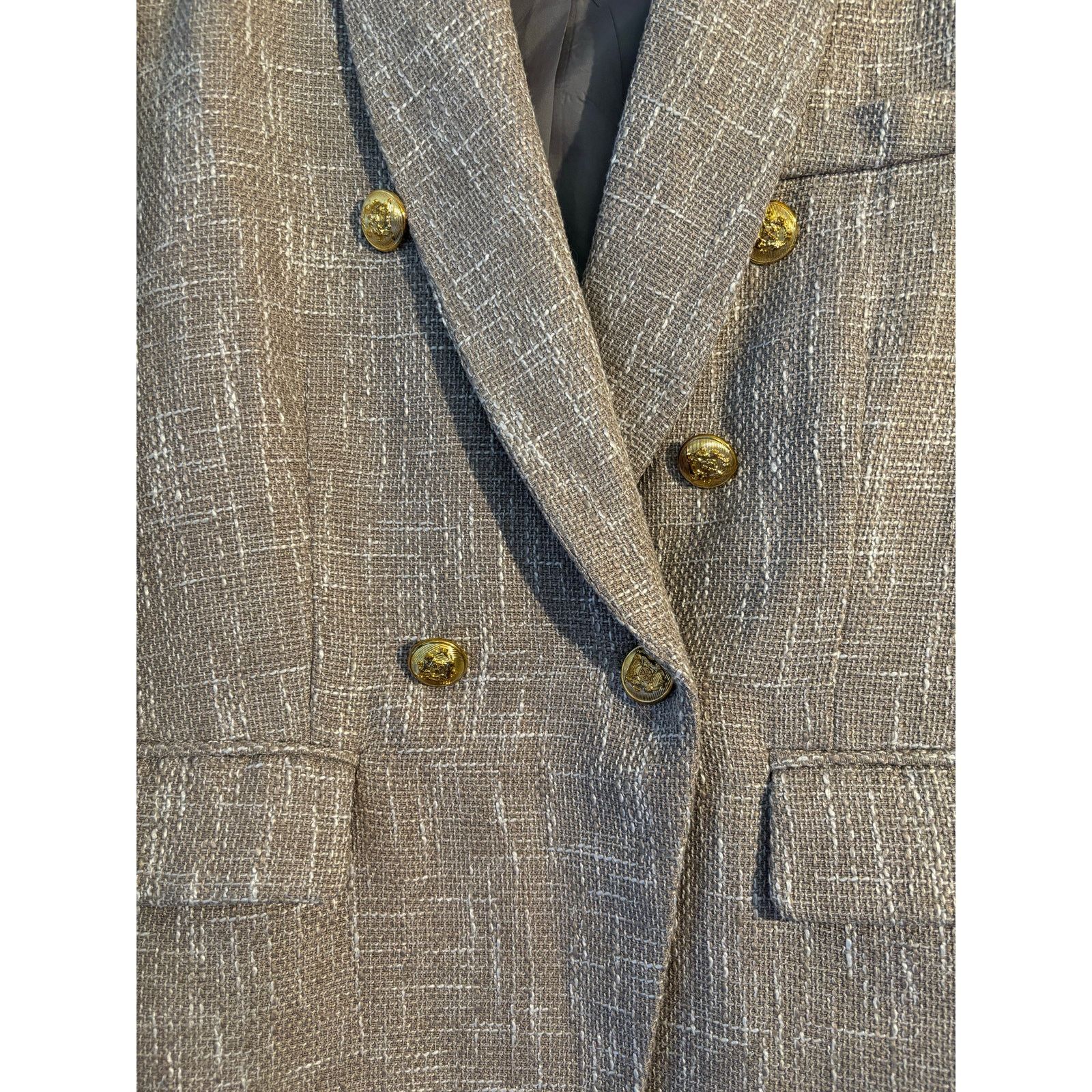 The Unbranded Brand Tweed Double-Breasted Blazer - Size Medium Size M / US 6-8 / IT 42-44 - 8 Thumbnail