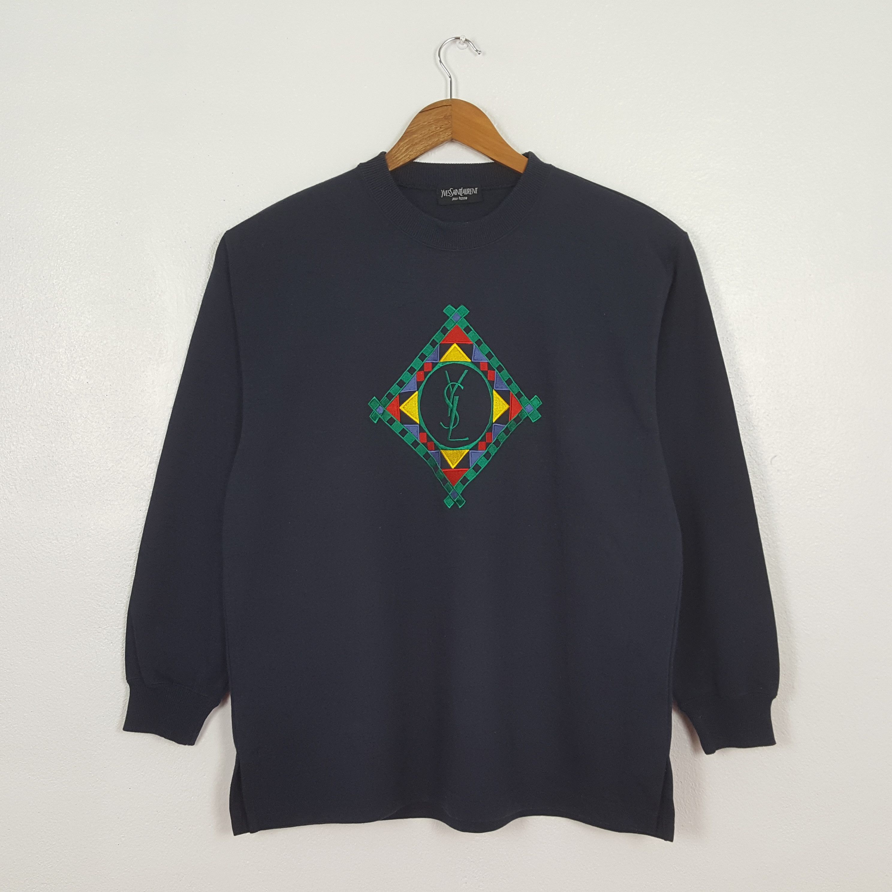 Yves Saint Laurent Vintage Yves Saint Laurent Italian Fashion Sweatshirt C316N4 Size US L / EU 52-54 / 3 - 1 Thumbnail