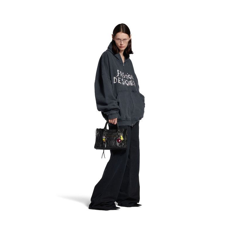 Balenciaga o1tr1nto0526 Fashion Designer Pulled Zip-up Hoodie Large Fit Size L / US 10 / IT 46 - 2 Thumbnail