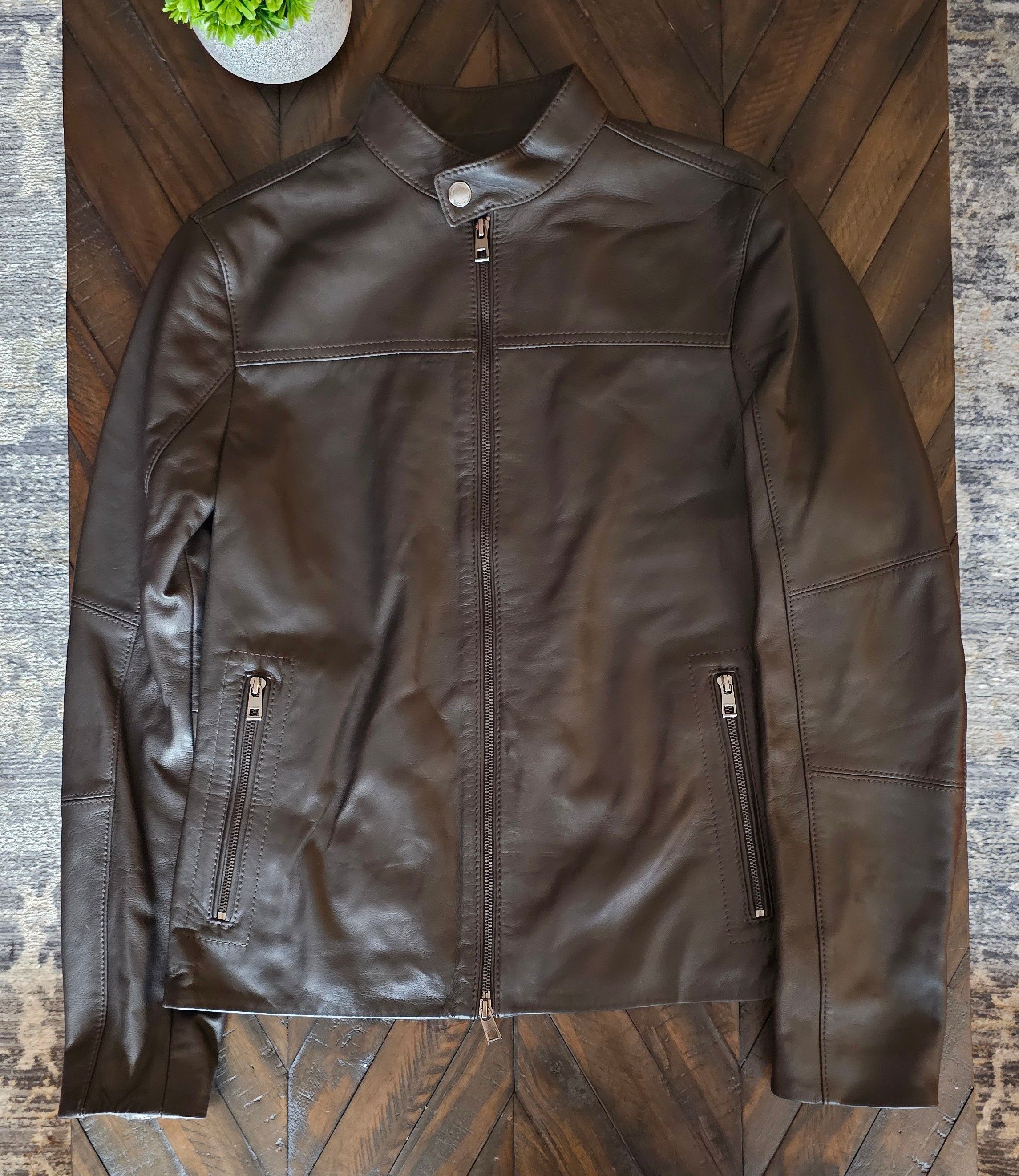 Michael Kors Michael Kors Men's Leather Racer Jacket New with tag Size US S / EU 44-46 / 1 - 2 Thumbnail