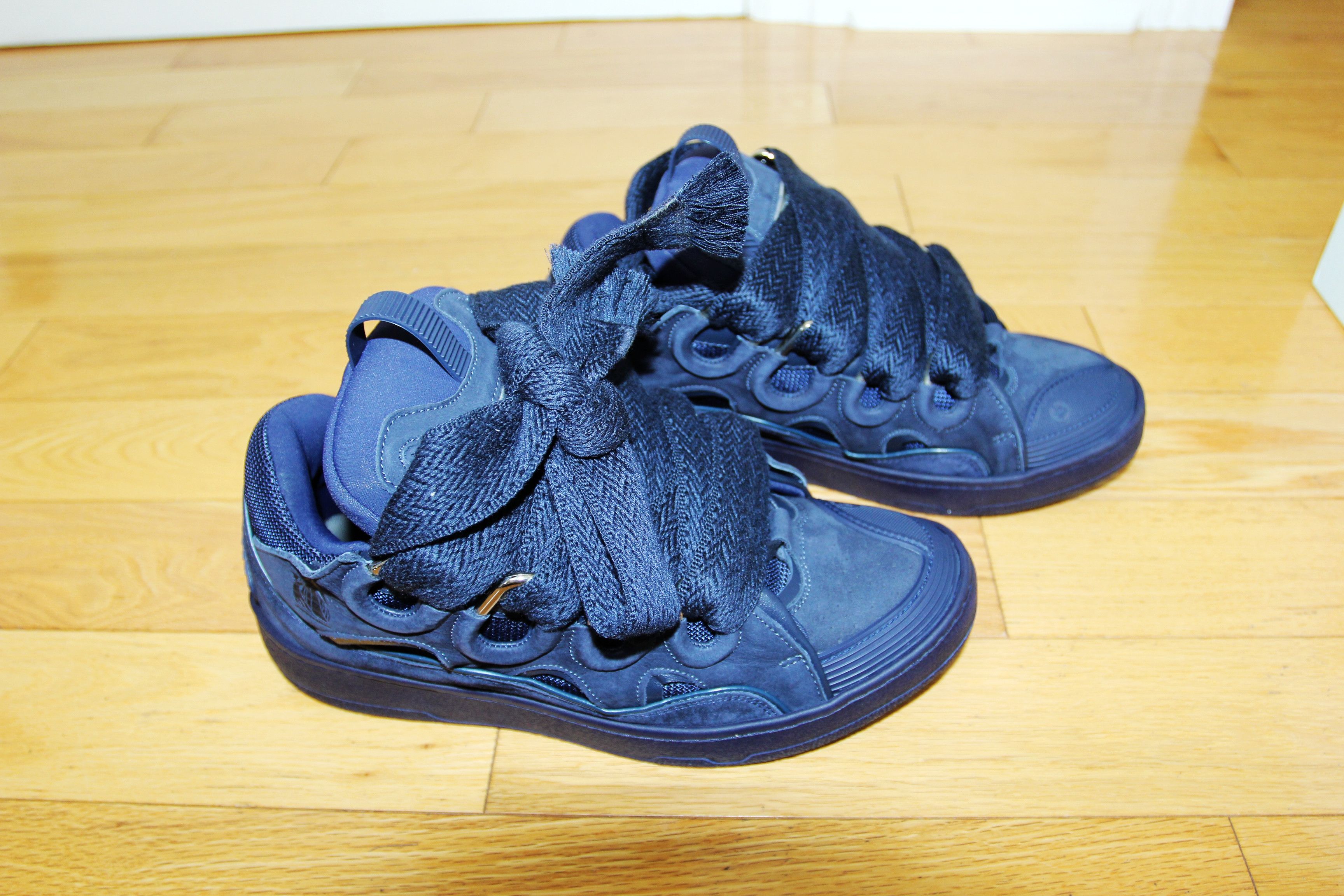 Lanvin BNWT SS25 LANVIN LEATHER CURB SNEAKERS NAVY BLUE 41 Size US 8 / EU 41 - 3 Thumbnail