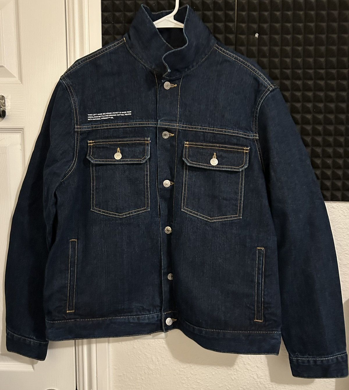 Pangaia PANGAIA Womens Nettle Denim Jacket Size US L / EU 52-54 / 3 - 1 Thumbnail