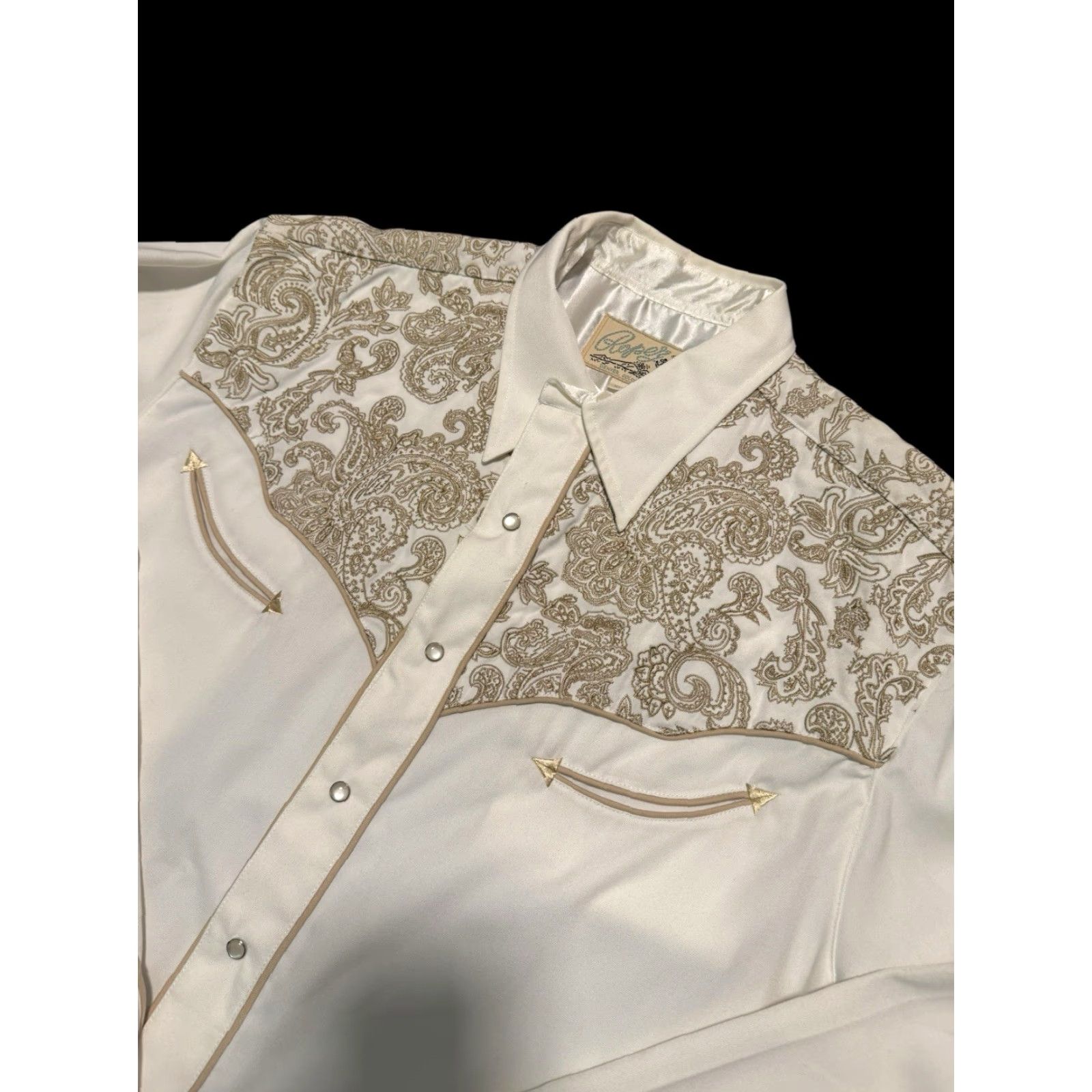 Roper VINTAGE Roper Denver Mens Western Shirt Embroidered Long Sleeve Pearl Snap Cowboy XL Size US XL / EU 56 / 4 - 5 Thumbnail