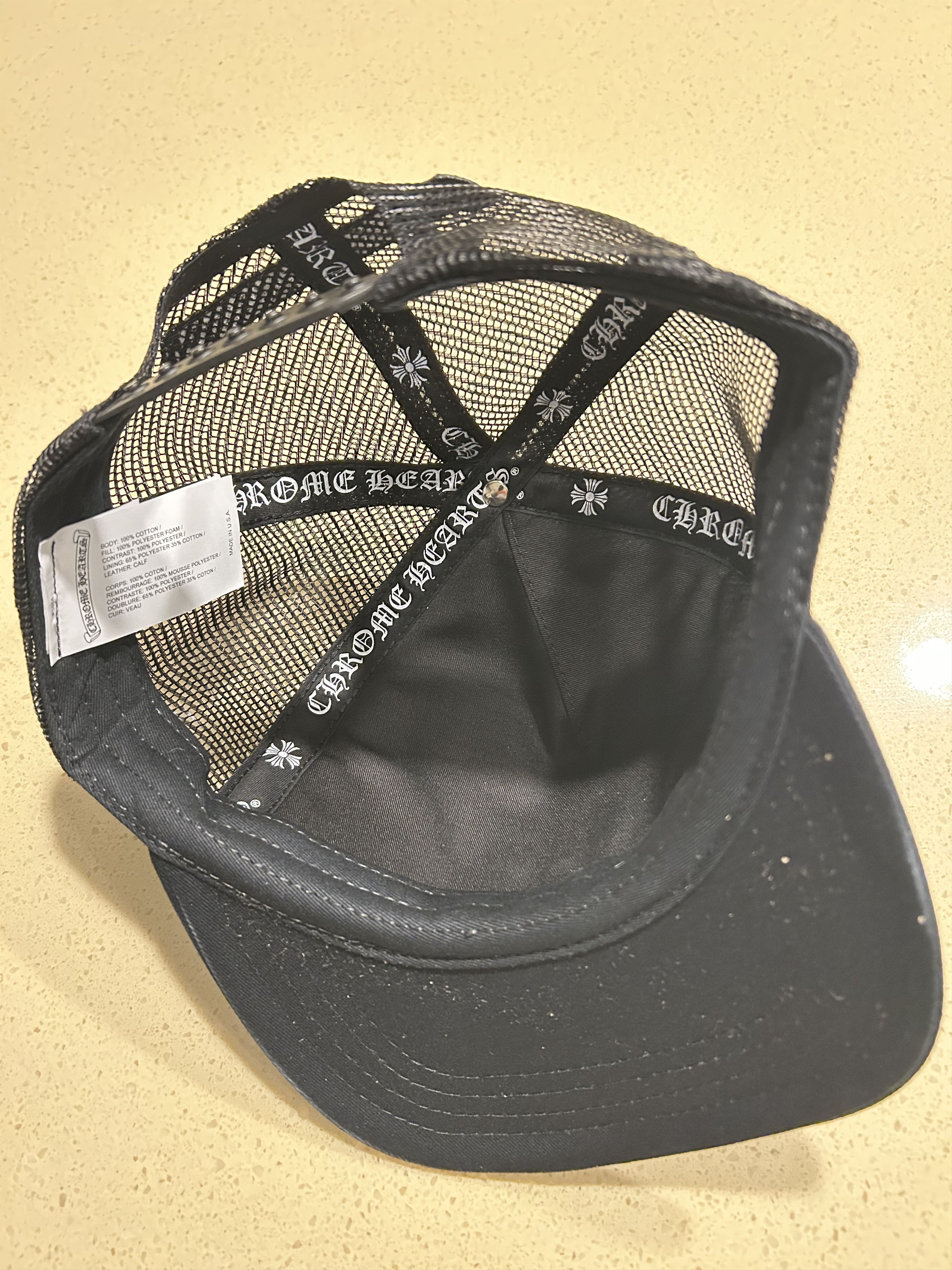Chrome Hearts Chrome Hearts Cemetery Cross Patches White Calf Hair Hat Size ONE SIZE - 3 Thumbnail