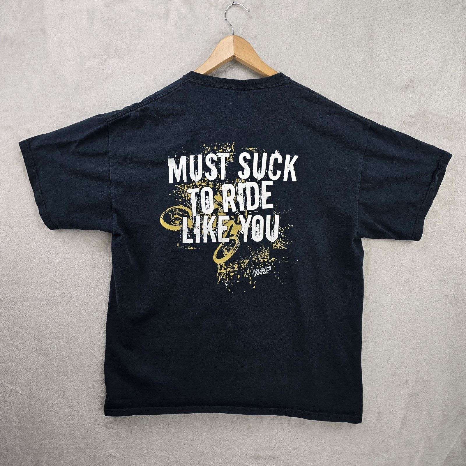 Gildan Vintage Mad Ink Motocross Shirt XL Must Suck Ride Like You Size US XL / EU 56 / 4 - 6 Thumbnail