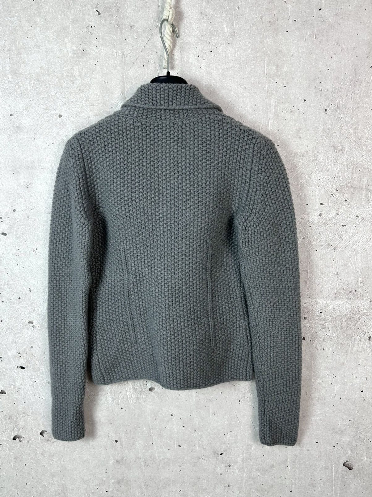 Fabiana Filippi Fabiana Filippi Made in Italy Grey Knit Long Sleeve Blazer Size XS / US 0-2 / IT 36-38 - 6 Thumbnail