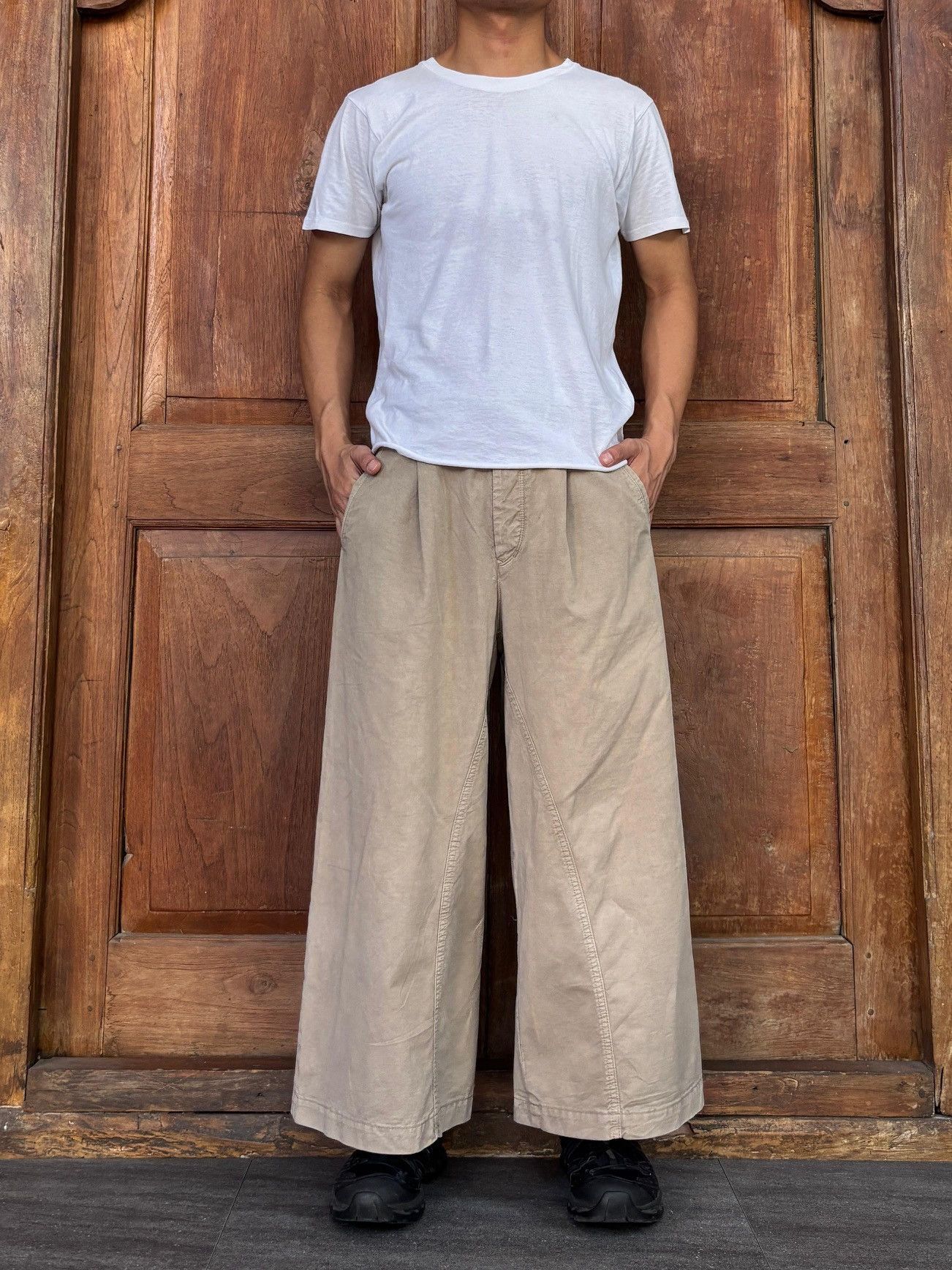 Zucca Zucca Buckle Back Wideleg Pants - 30” Size US 30 / EU 46 - 1 Thumbnail