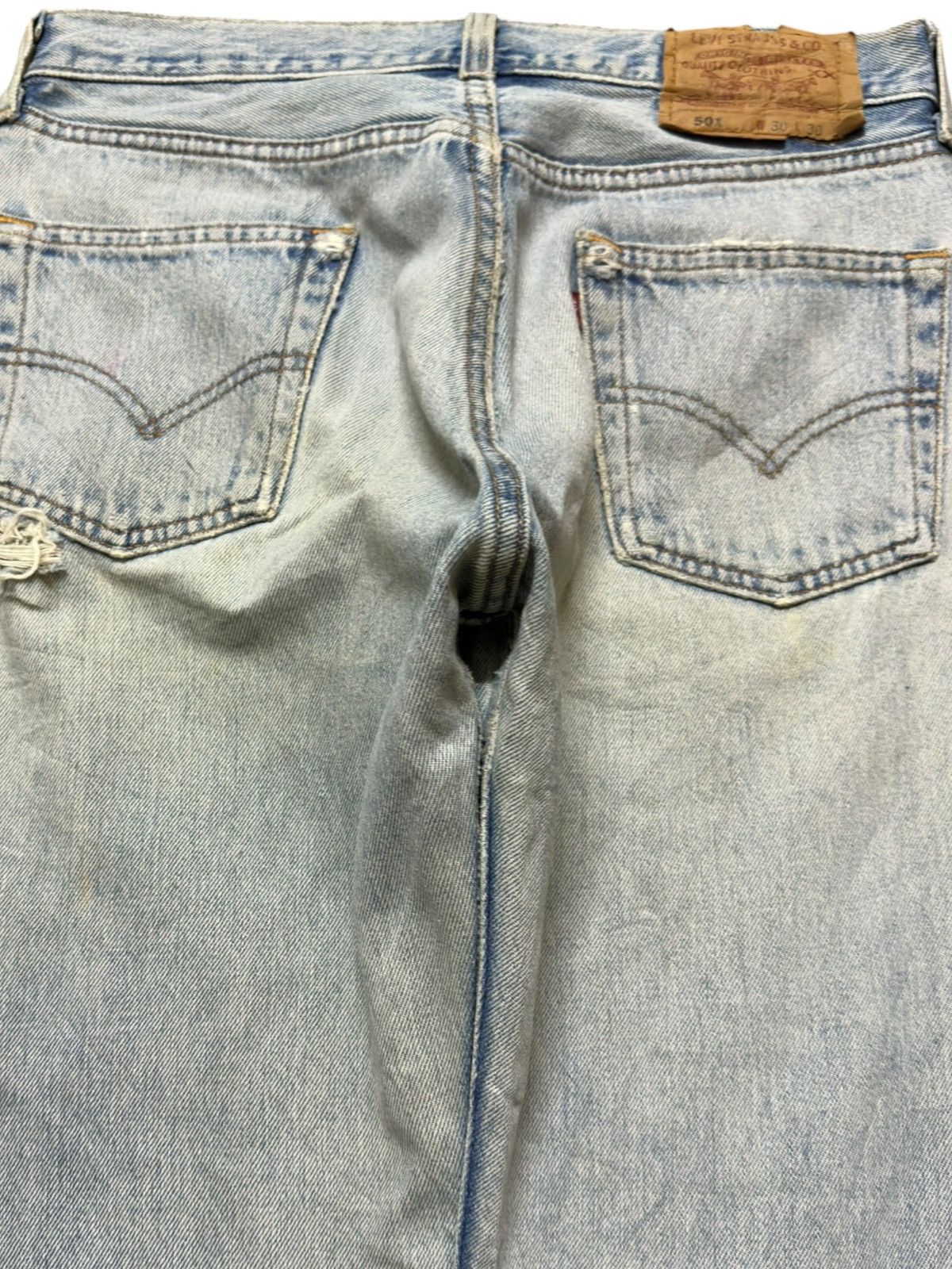Levi's Vintage Clothing Vintage Levi’s 501 Faded Grunge Distressed Denim Size US 30 / EU 46 - 4 Thumbnail