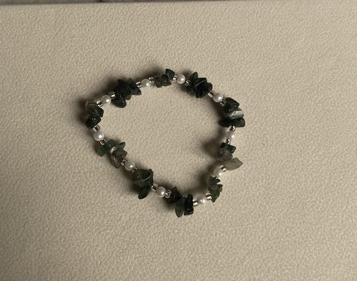 Other Moss agate and faux pearl bracelet Size ONE SIZE - 1 Preview