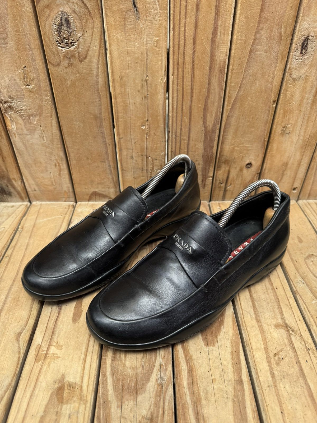 Prada Prada Men’s Penny black Leather Loafers Size Uk 5 USA 6 Size US 6 / EU 39 - 12 Thumbnail