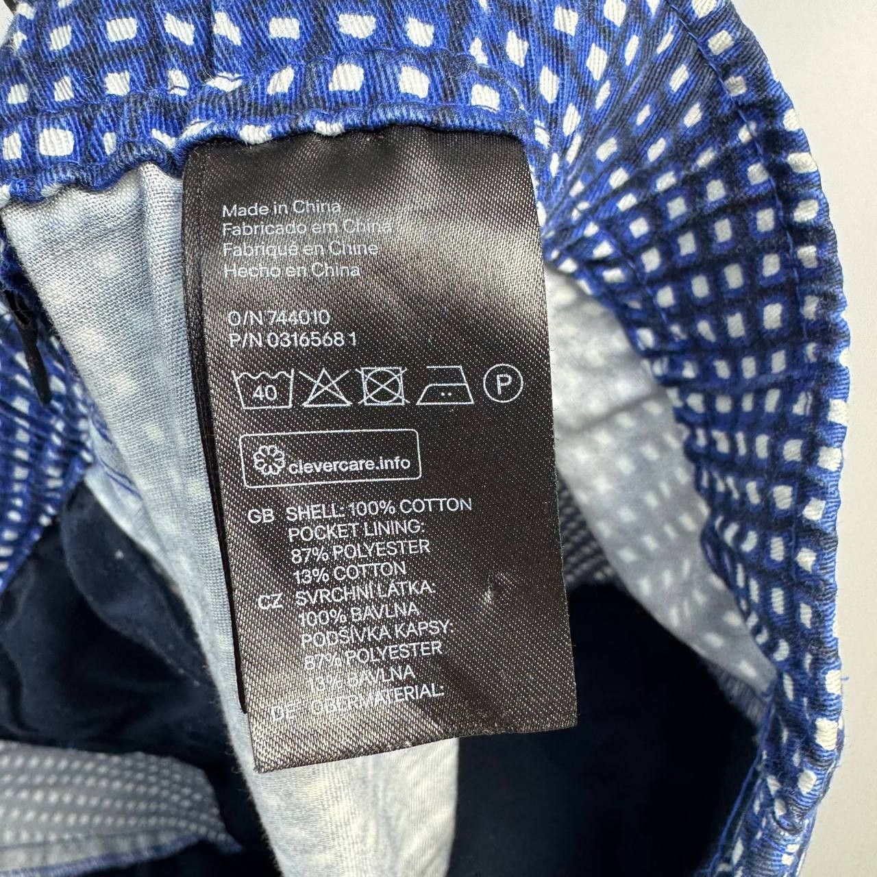 H&M H&M Swim Shorts Blue Patterned Drawstring Mens Size M Size US 34 / EU 50 - 4 Thumbnail