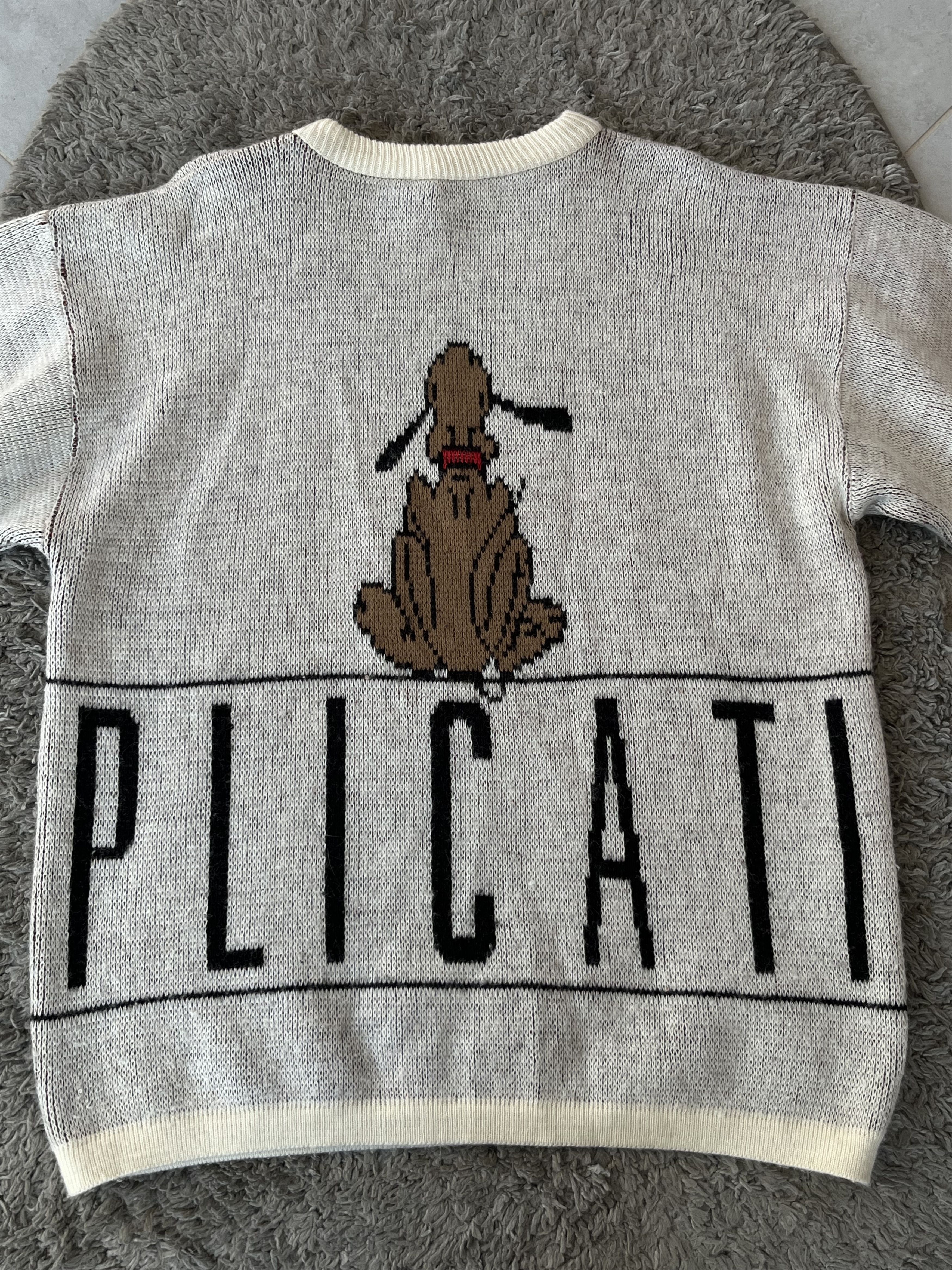 Disney DISNEY Vintage Sweater Pluto Pattern “APPLICATION” Size US L / EU 52-54 / 3 - 6 Thumbnail
