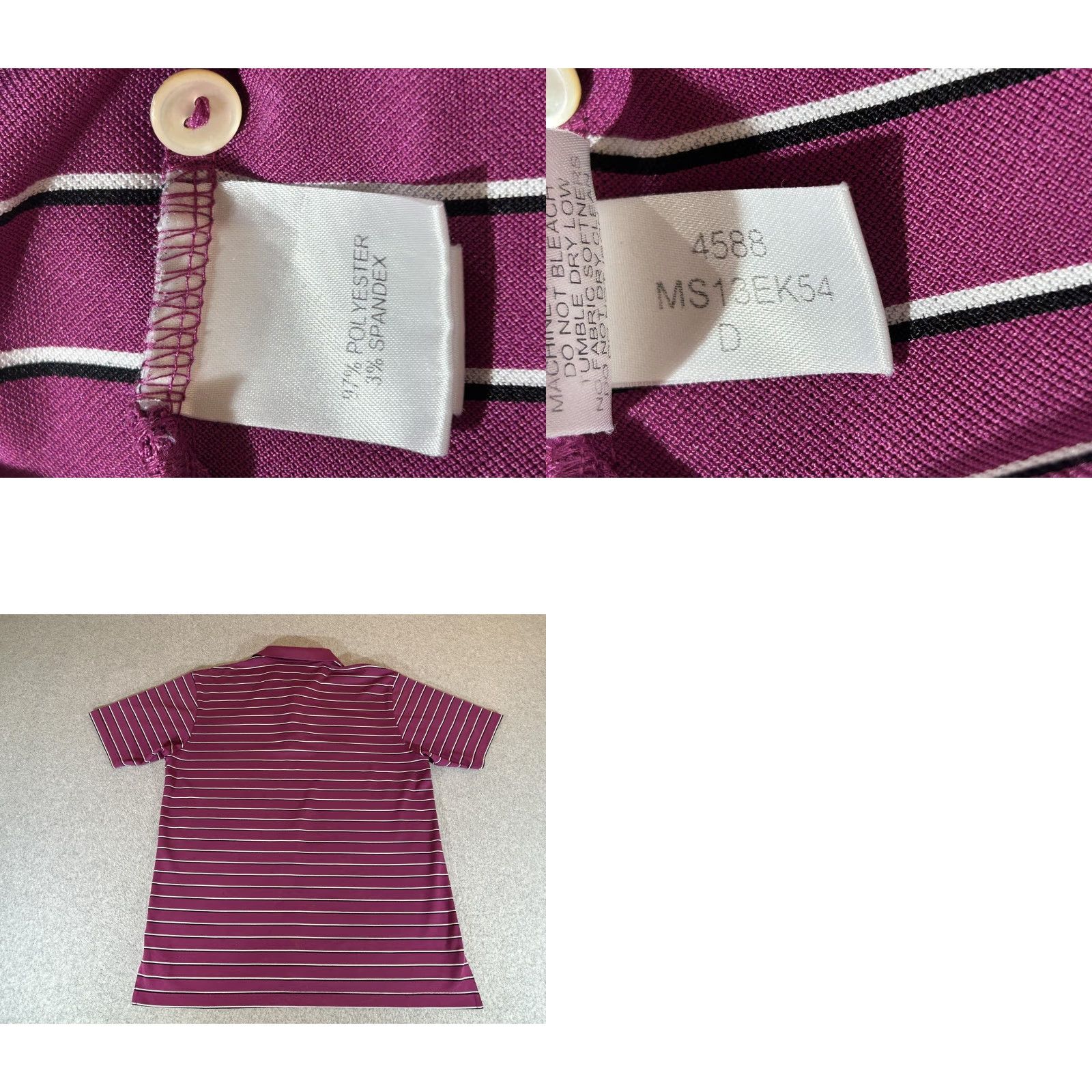 Peter Millar VINTAGE? No — Peter Millar Purple Stripe Polo Shirt Mens L Summer Comfort Golf Stretch Shirt Mens Large Purple Striped Knit Polo Size US L / EU 52-54 / 3 - 8 Thumbnail
