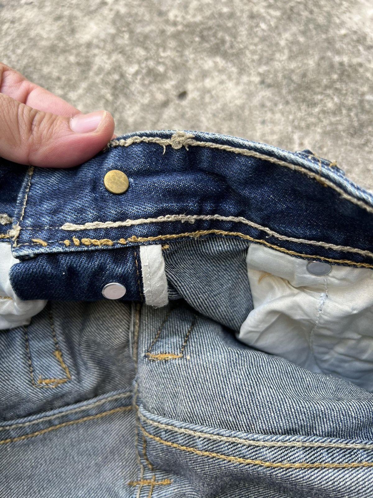 Adidas × Diesel 💥Vintage Diesel Industry x Adidas Distress Jean Size US 29 - 12 Thumbnail