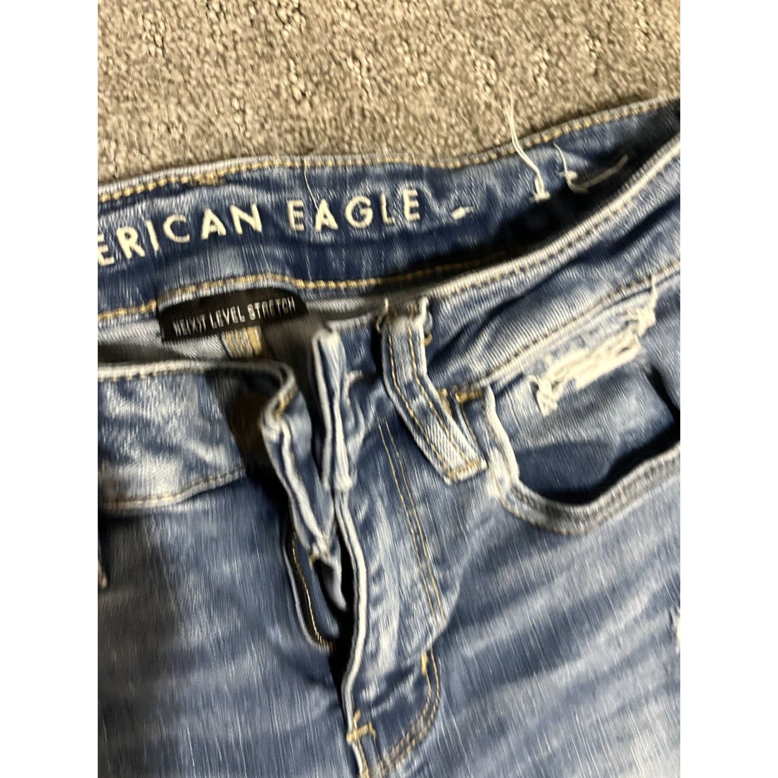 American Eagle Outfitters VINTAGE American Eagle Outfitters Blue Low Rise Jegging Pants Women Size 2 Stretch Denim 90s Size 26" / US 2 / IT 38 - 5 Thumbnail