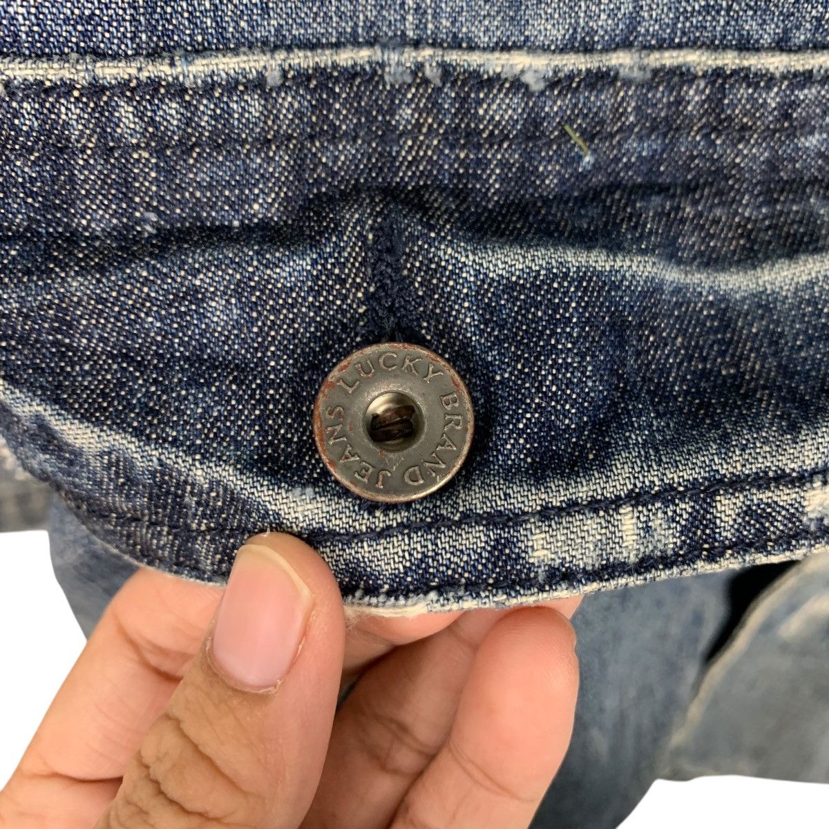 Lucky Brand LUCKY BRAND Trashed Distress Casual Denim Jacket #1665-C74 Size US M / EU 48-50 / 2 - 16 Thumbnail