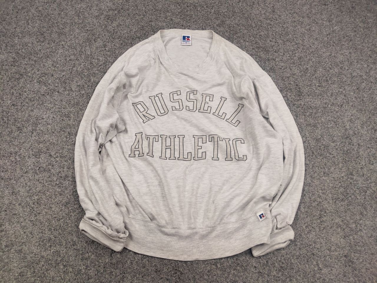 Russell Athletic Vintage 90's Russell Athletic Logo USA Crew chek Sweatshirt Size US M / EU 48-50 / 2 - 2 Thumbnail
