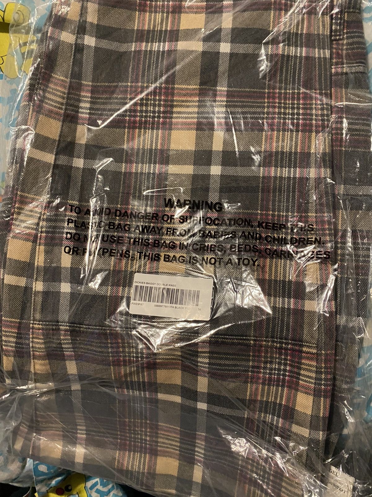 Dickies × Supreme Supreme Dickies Double Knee Baggy Jean Black Plaid Size 36 Size US 36 / EU 52 - 8 Thumbnail