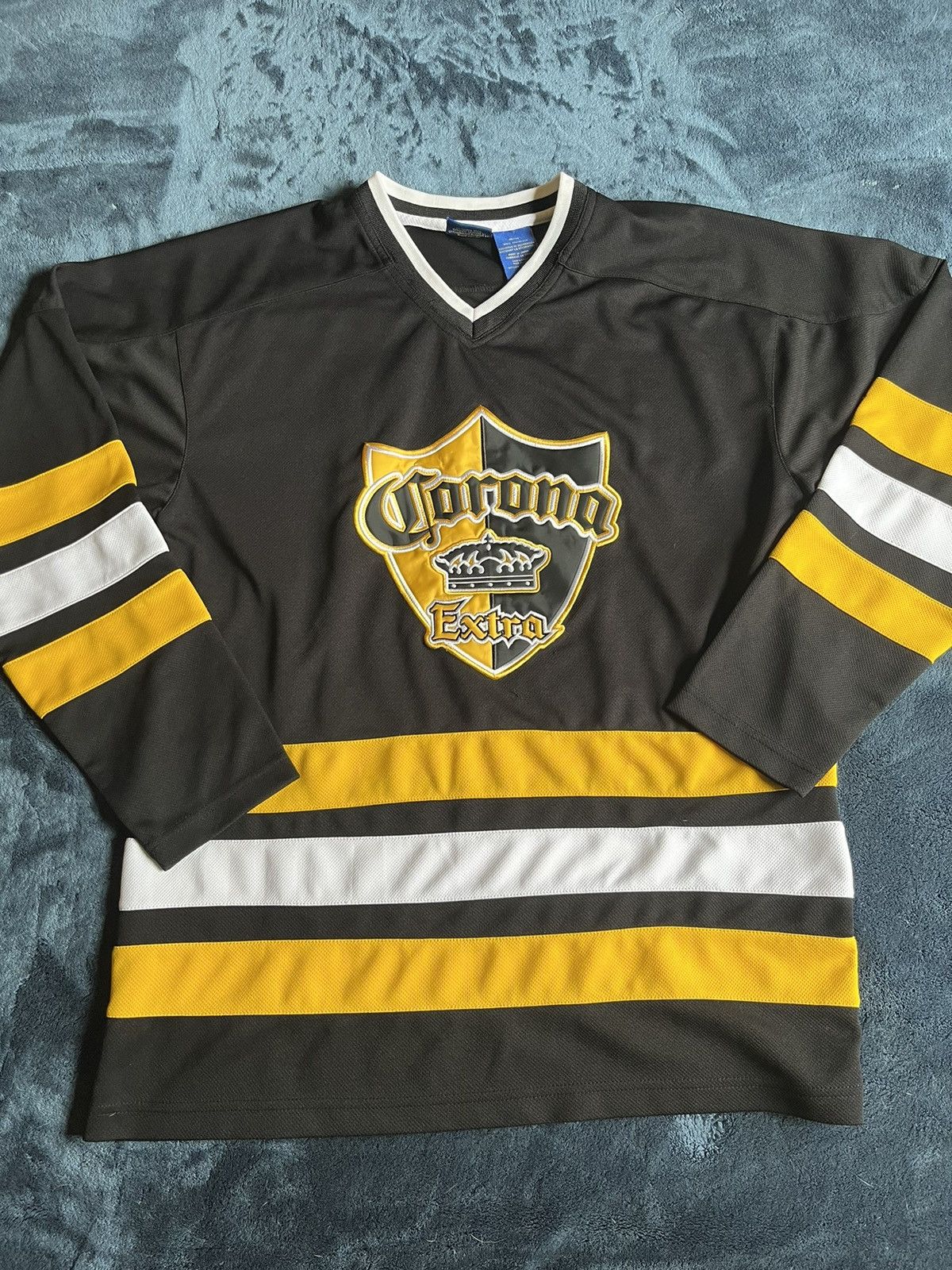 corona-y2k-corona-extra-beer-hockey-jersey-grailed