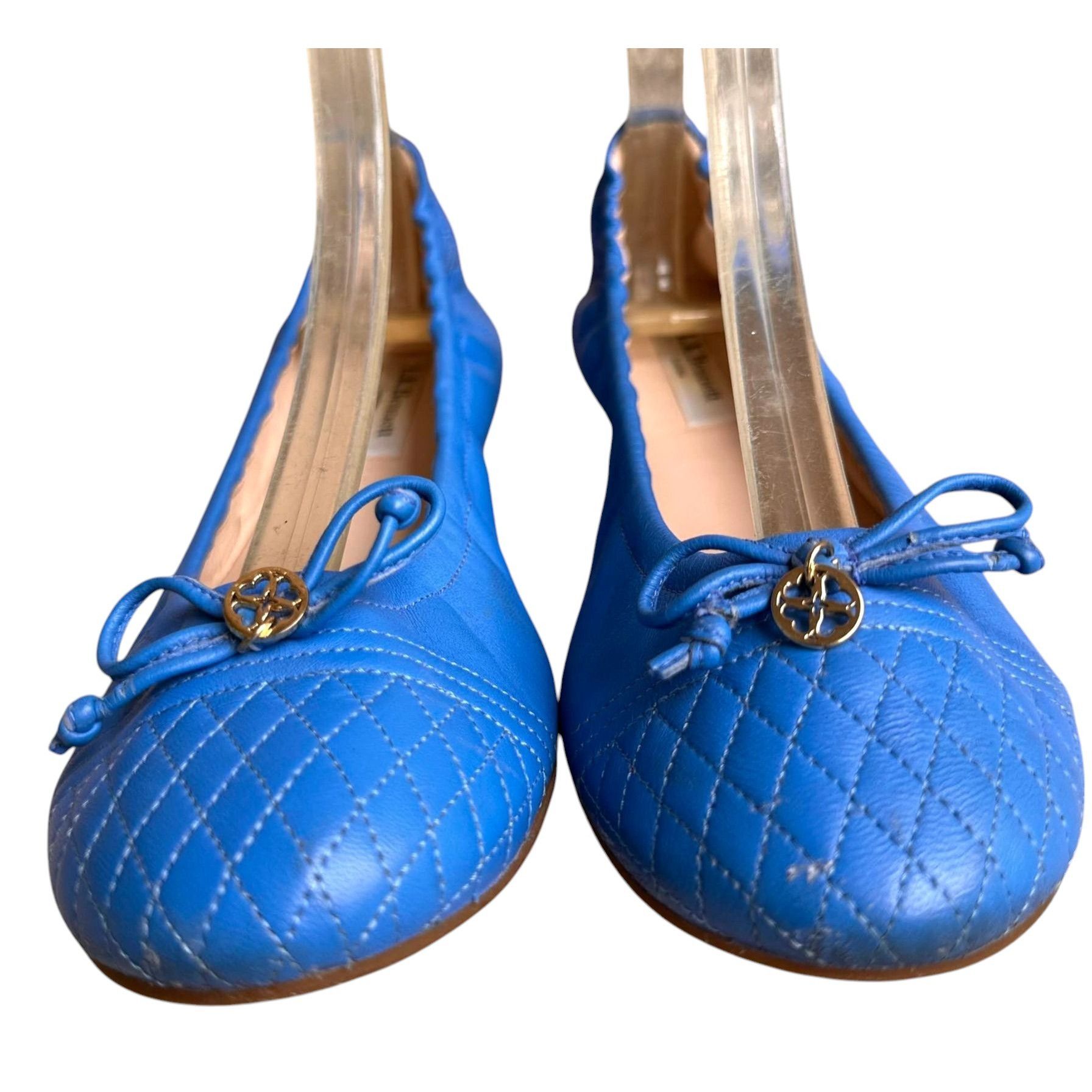 Other L K Bennett London Royal Blue Nappa Leather Sissy Ballet Fla Size US 8.5 / IT 38.5 - 1 Thumbnail