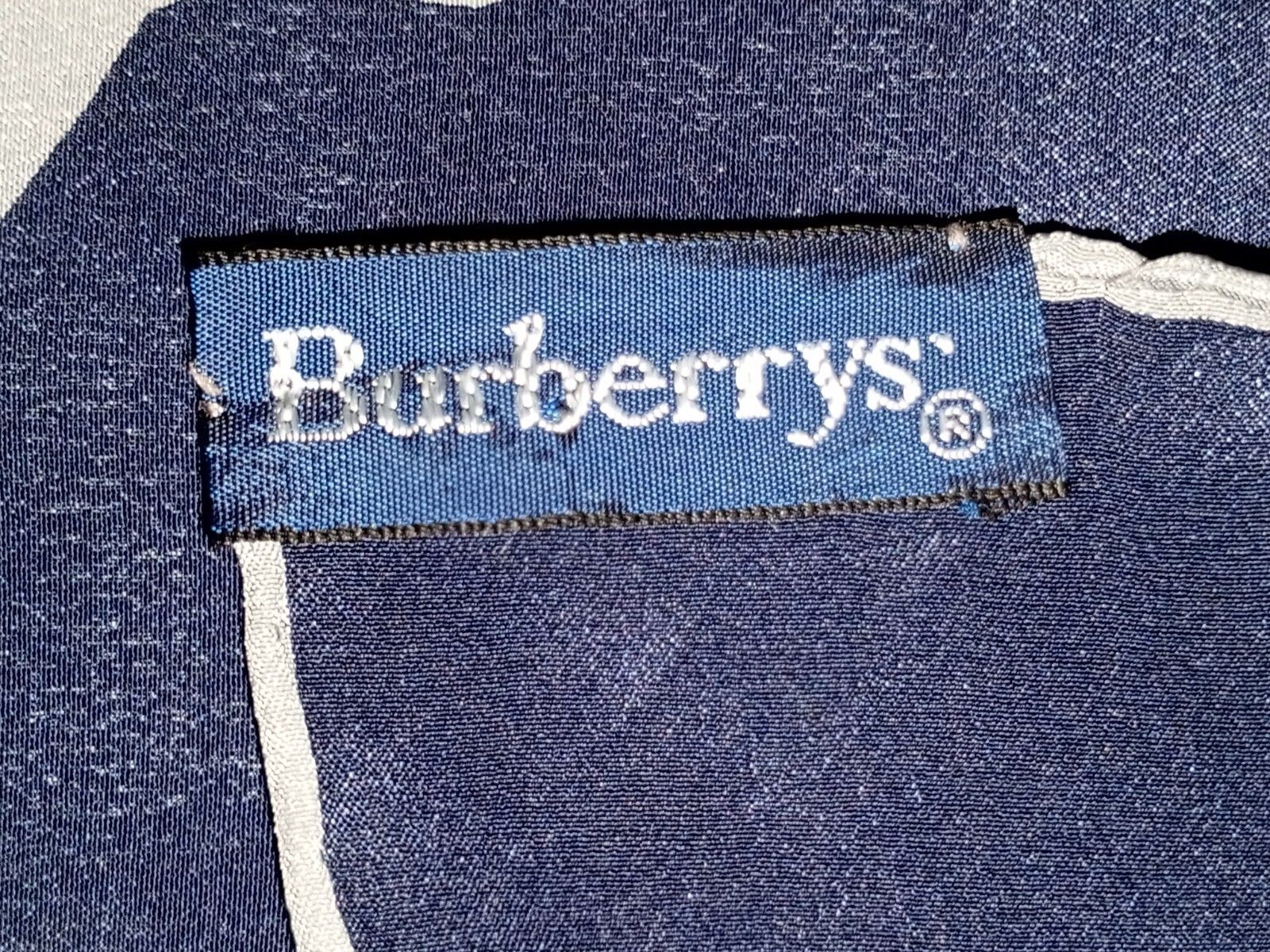Burberry BURBERRY BB LONDON Novacheck Plaid Vintage Blue Silk Scarf Size ONE SIZE - 8 Thumbnail