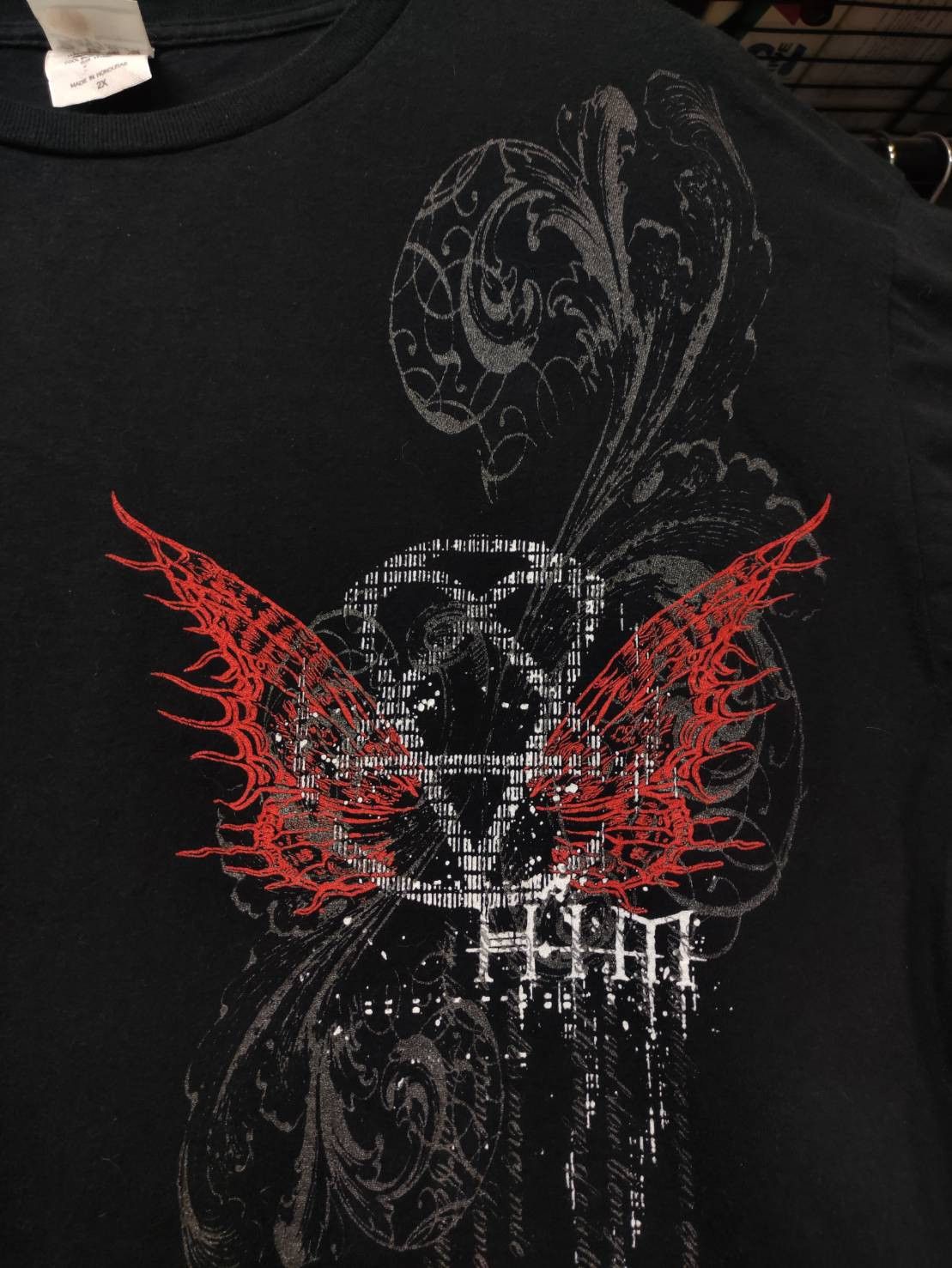 Band Tees Vtg 00's HIM Band " Heartagram Butterfly " T-Shirt Size US XXL / EU 58 / 5 - 3 Thumbnail
