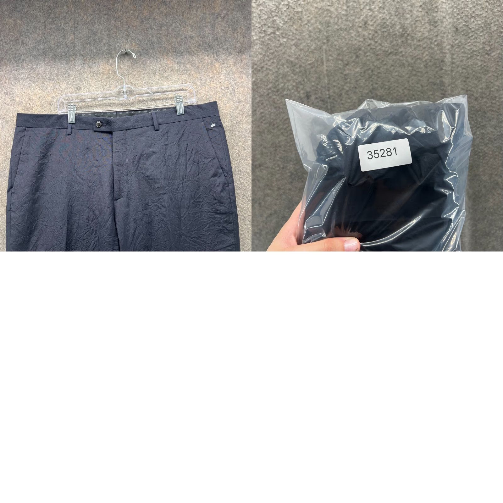 John Varvatos John Varvatos Dress Pants Mens 56 Blue Navy Wool Pleated Trouser Slacks) Size US 40 / EU 56 - 8 Thumbnail
