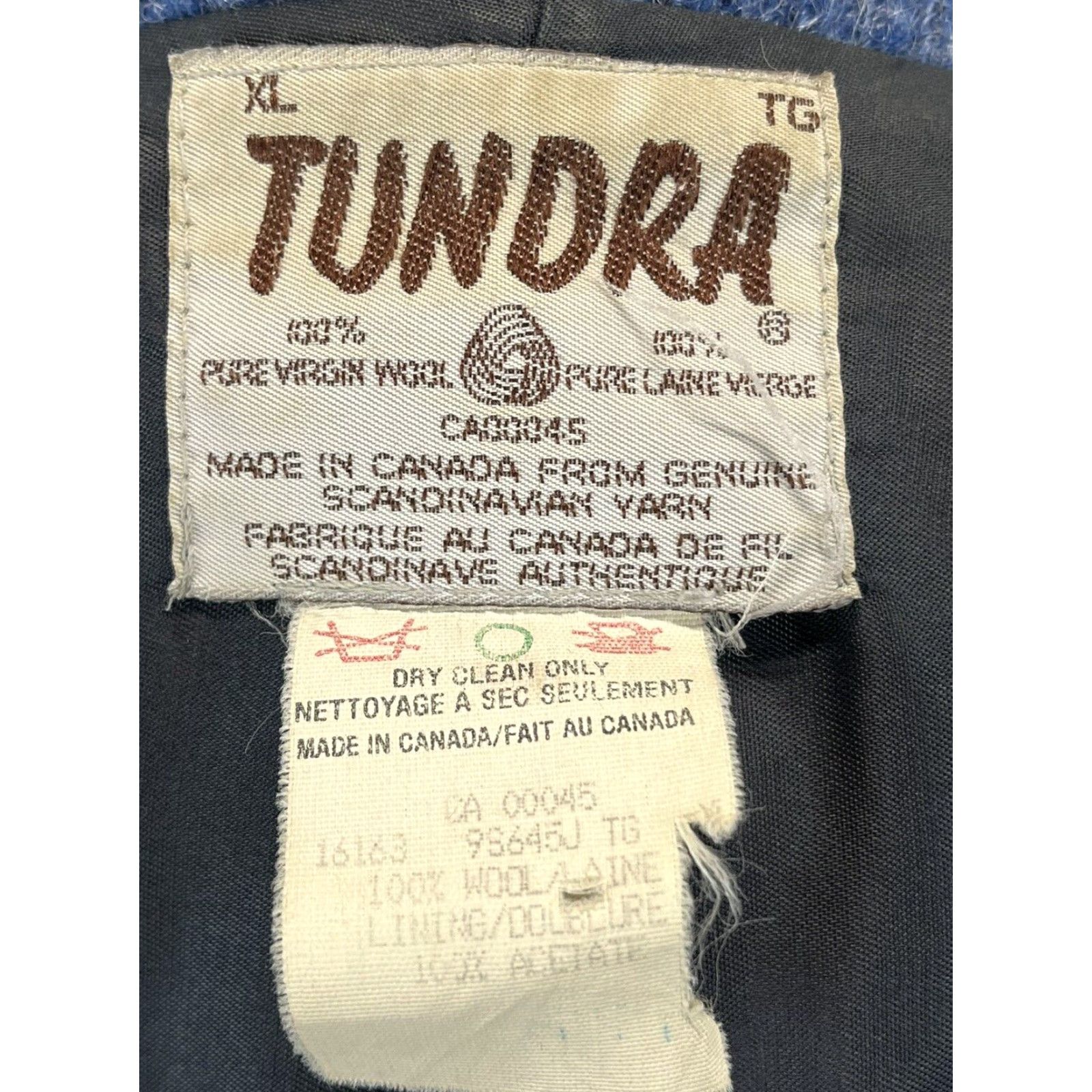 Vintage VINTAGE Tundra 80s Wool Sweater Jacket Womens XL Blue Lined Shoulder Pads Size XL / US 12-14 / IT 48-50 - 8 Thumbnail