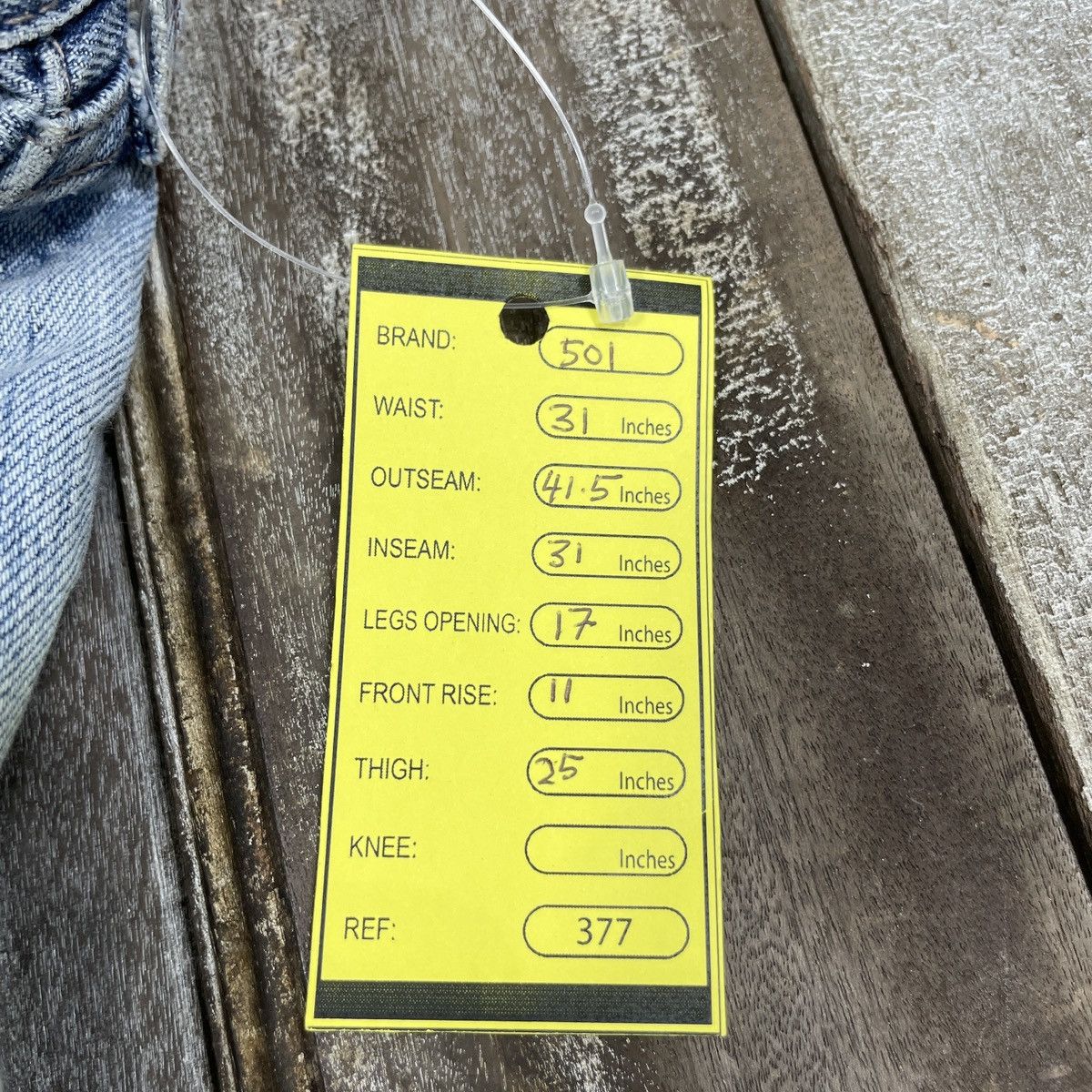 Levi's × Vintage Vintage Levis 501 Distressed Light Wash wc 377 Size US 31 - 17 Thumbnail