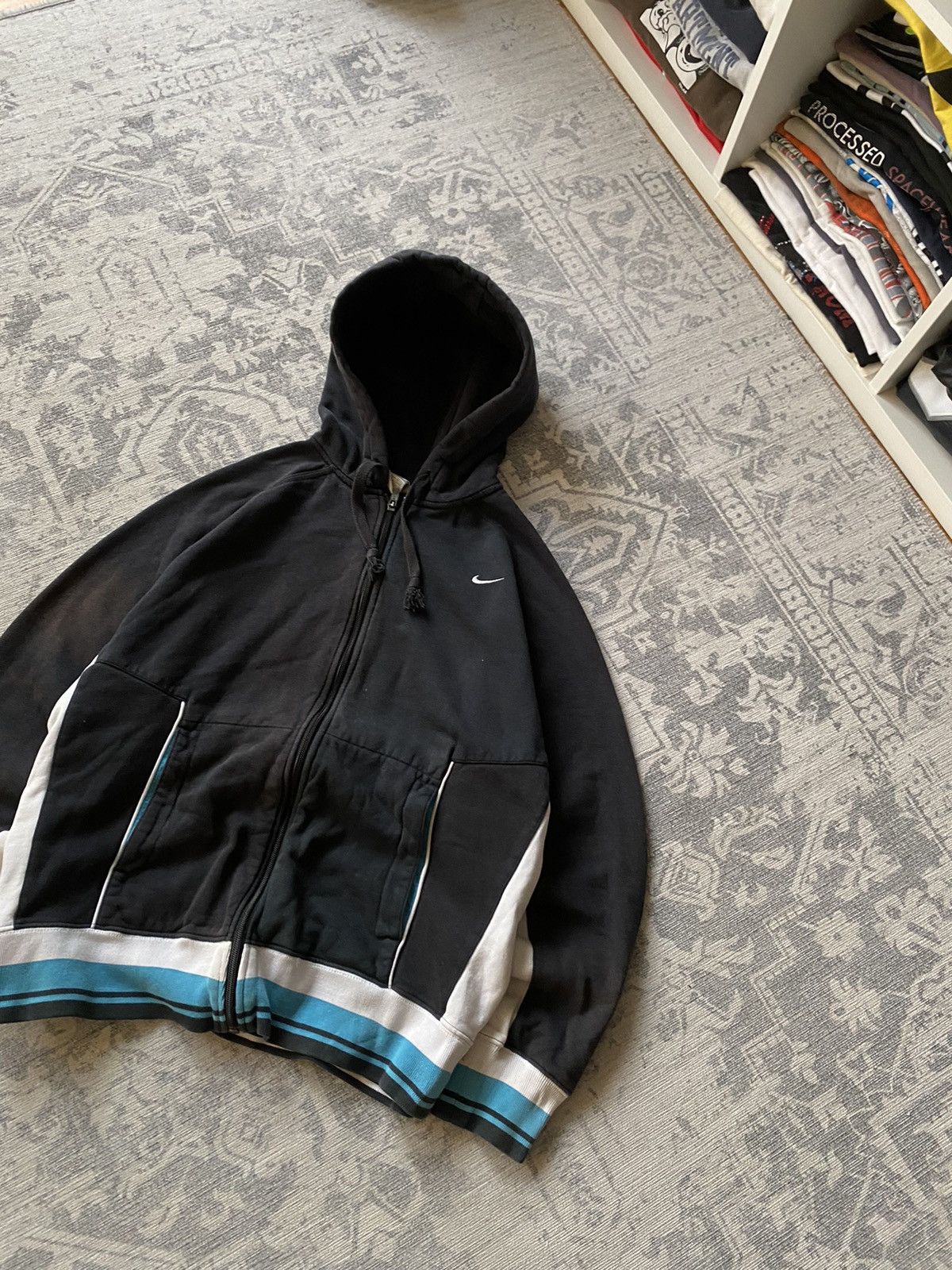 Vintage Nike Vintage Zip Hoodie Faded Distressed Japanese Y2K Boxy Size US M / EU 48-50 / 2 - 2 Thumbnail