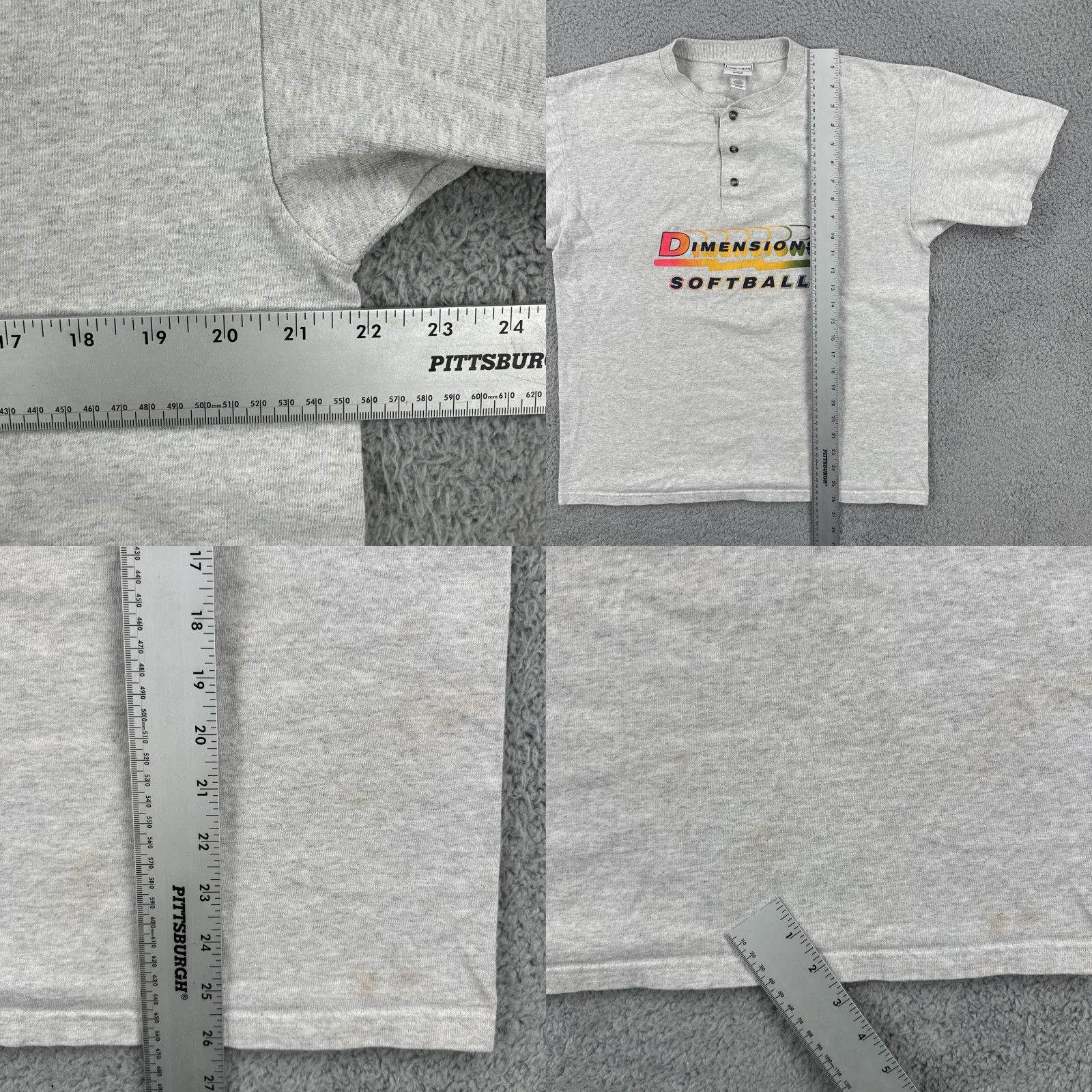 Anvil VINTAGE Anvil Shirt XL Men Heather Gray Cotton Deluxe 1990s T Shirt Graphic Tee Sportswear/Beach size XL Mens Size US XL / EU 56 / 4 - 8 Thumbnail
