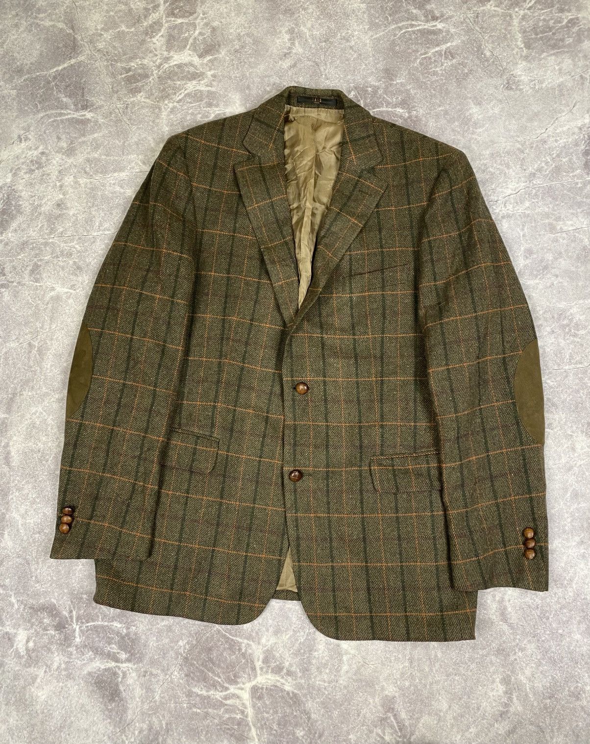 DAKS Daks London Vintage Checkered Wool Blazer Luxury British 54 Size 44R - 1 Thumbnail