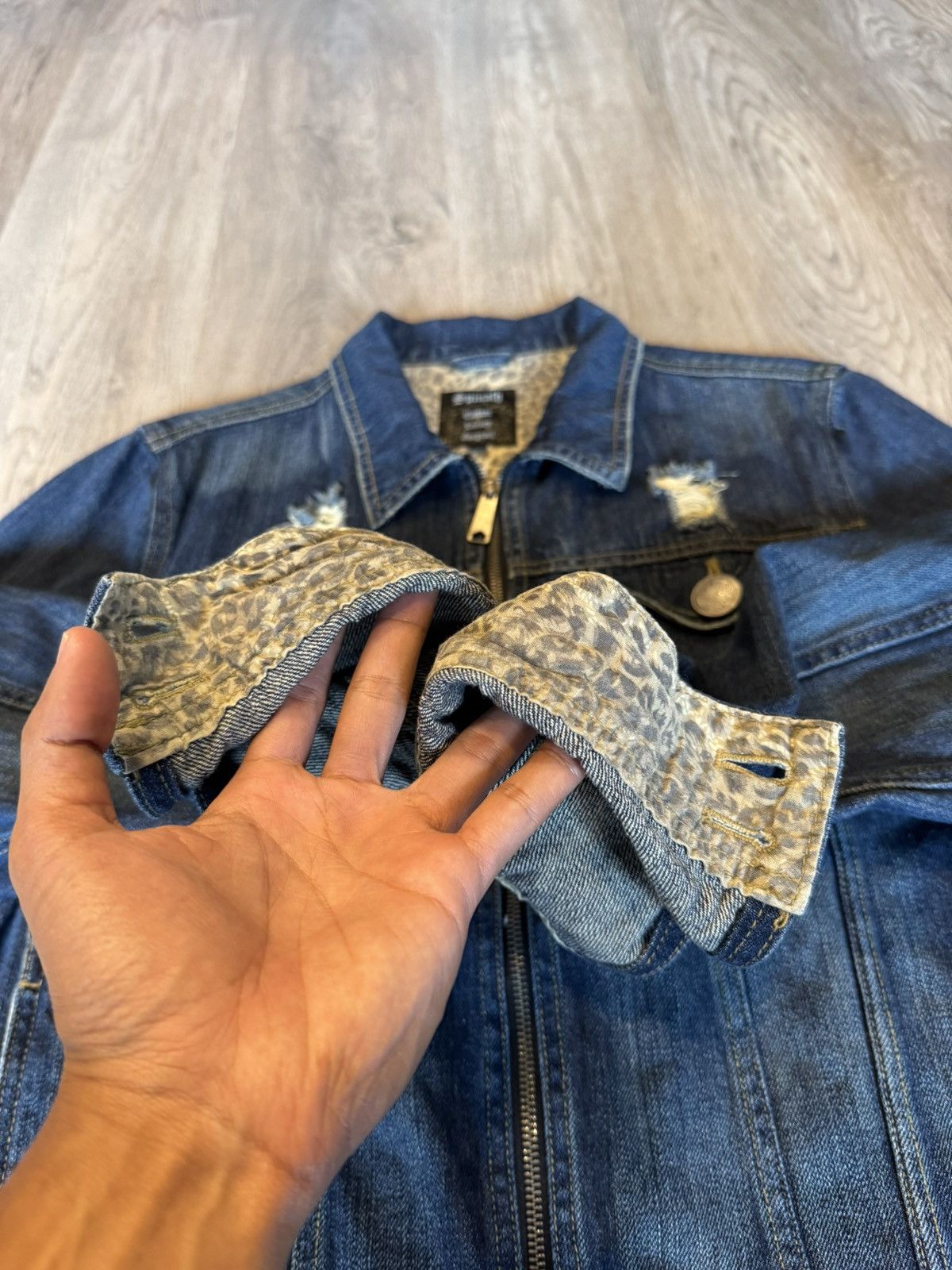 Japanese Brand DISTRESSED DENIM JACKET BY SPINALH LIKE LGB STYLE Size US L / EU 52-54 / 3 - 5 Thumbnail