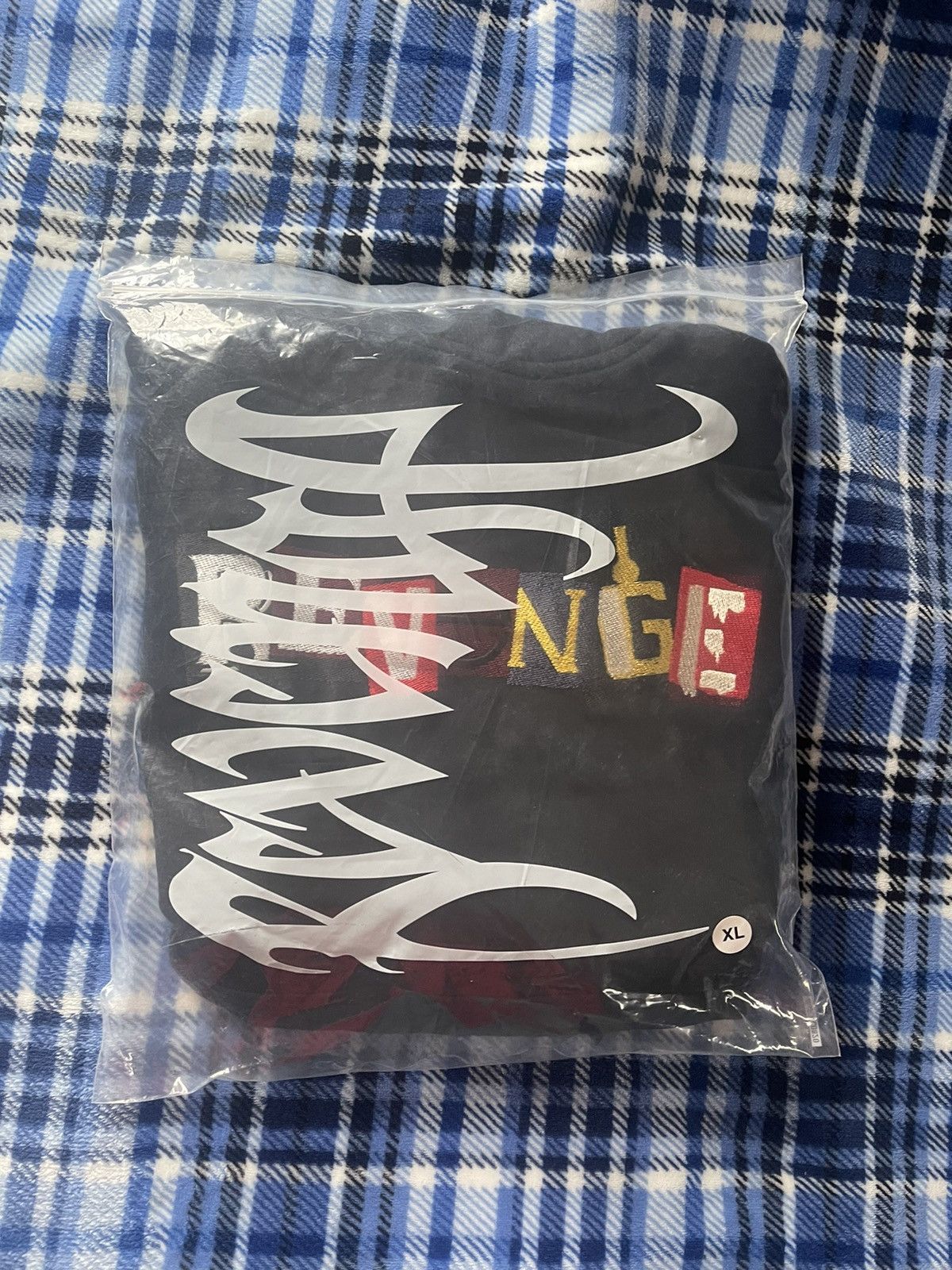 Revenge Black Ransom Note Embroidered French Terry Hoodie NEVER WORN Size US XL / EU 56 / 4 - 1 Thumbnail