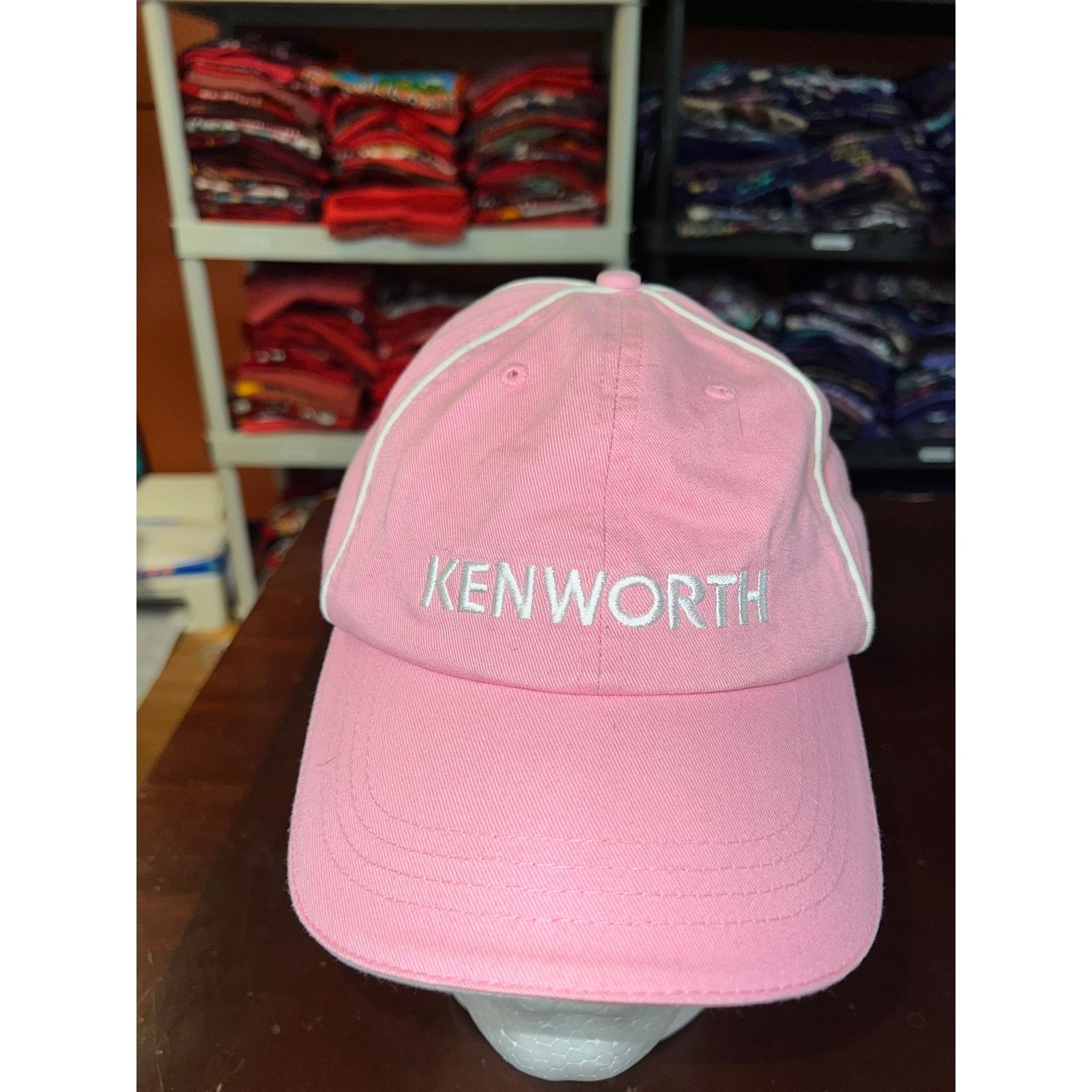 Vintage Kenworth Hat Pink White Cap Headwear Size ONE SIZE - 2 Thumbnail