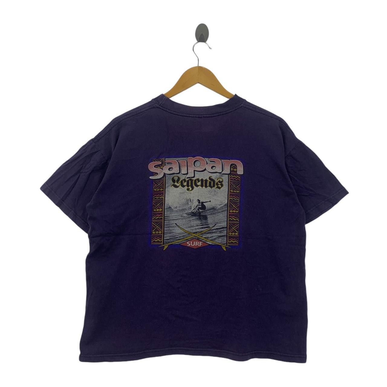 Vintage Vintage 90’ SAIPAN LEGENDS SURF Natural Sun Faded Tee Shirt Size US L / EU 52-54 / 3 - 1 Thumbnail