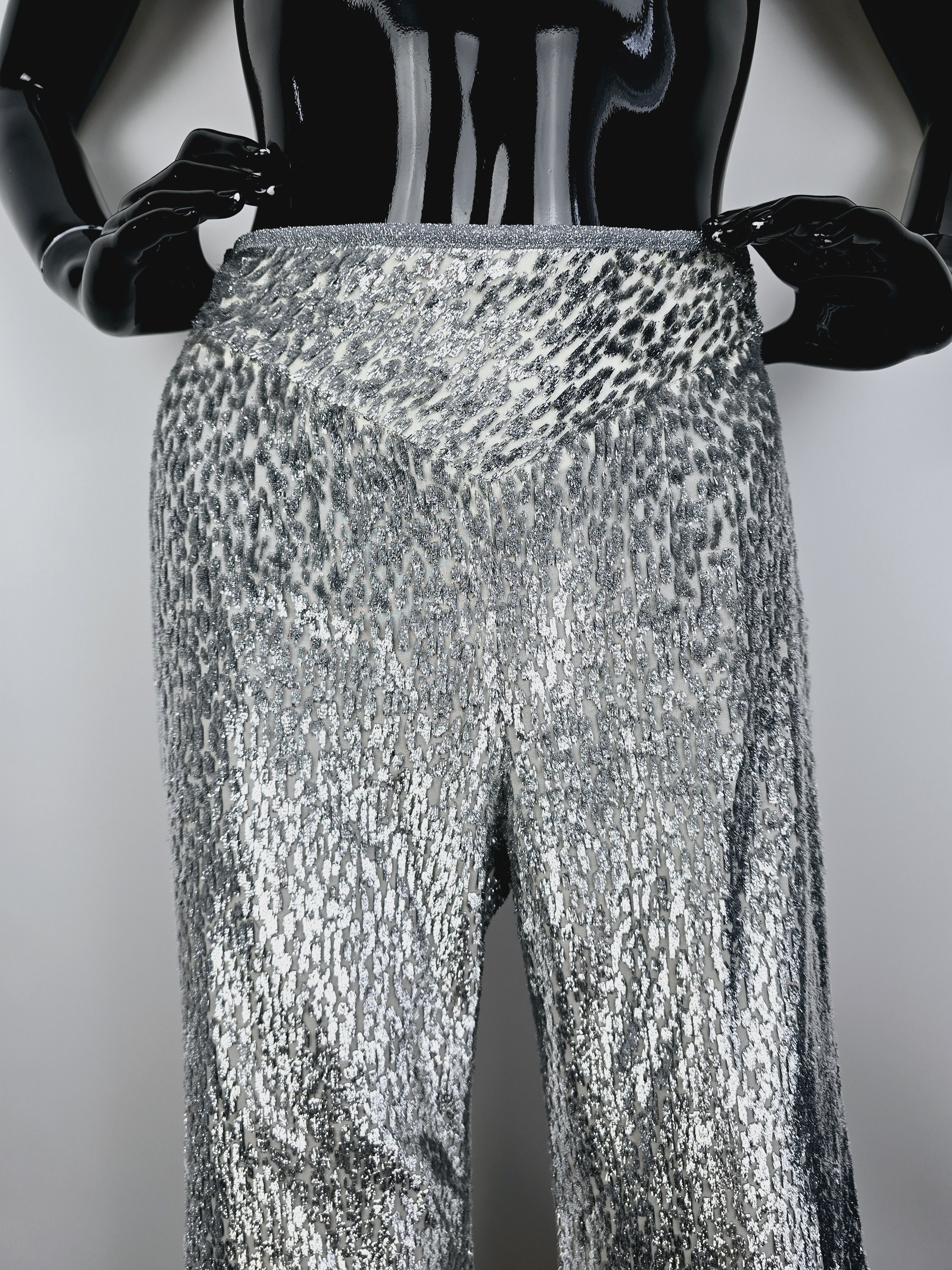 forte_forte Forte Forte "Riflessi" Metallic Wide-Leg Pants Size 26" / US 2 / IT 38 - 6 Thumbnail