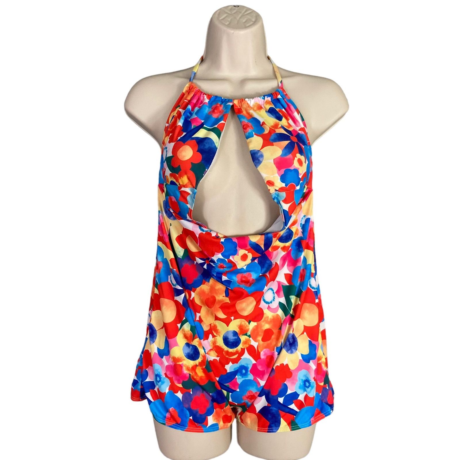 Other Women's Floral Print One-Piece Swimsuit Size Large Stretch Size ONE SIZE - 1 Thumbnail