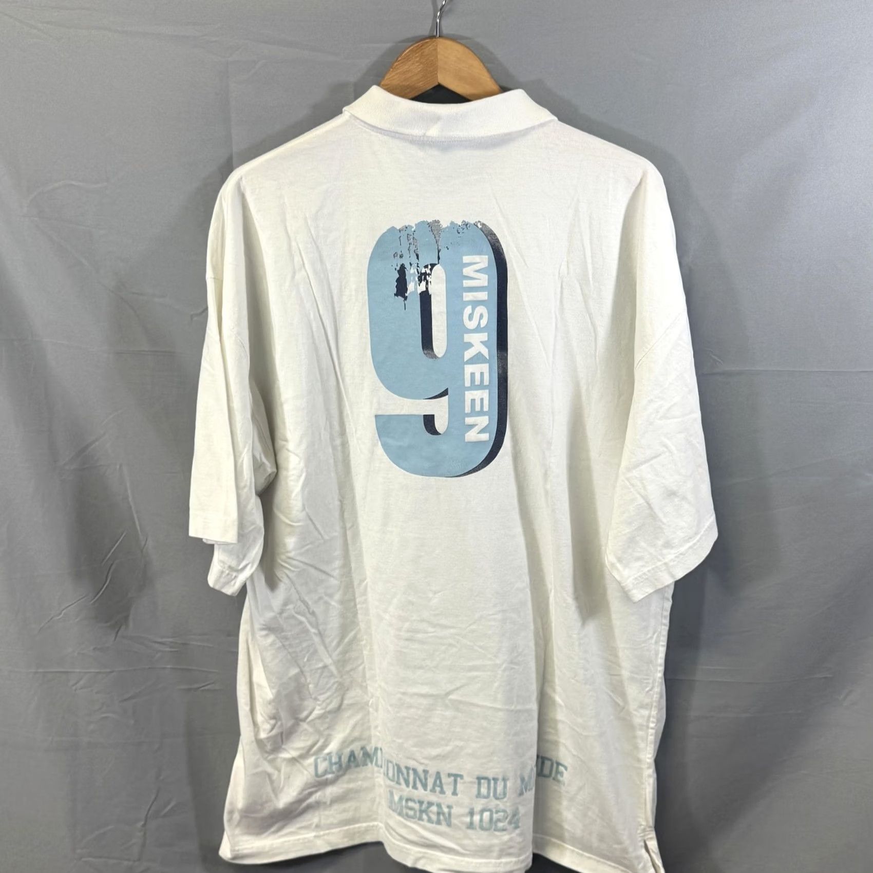 Vintage Miskeen Originals Polo Shirt Mens 3XL White Blue Argentina Graphic M5KN 1024 Size US XXL / EU 58 / 5 - 2 Thumbnail