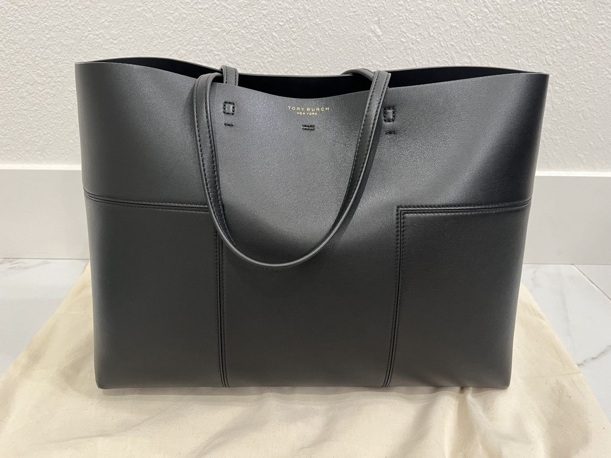 Tory Burch Tory Burch Block T Tote Black Size ONE SIZE - 1 Thumbnail