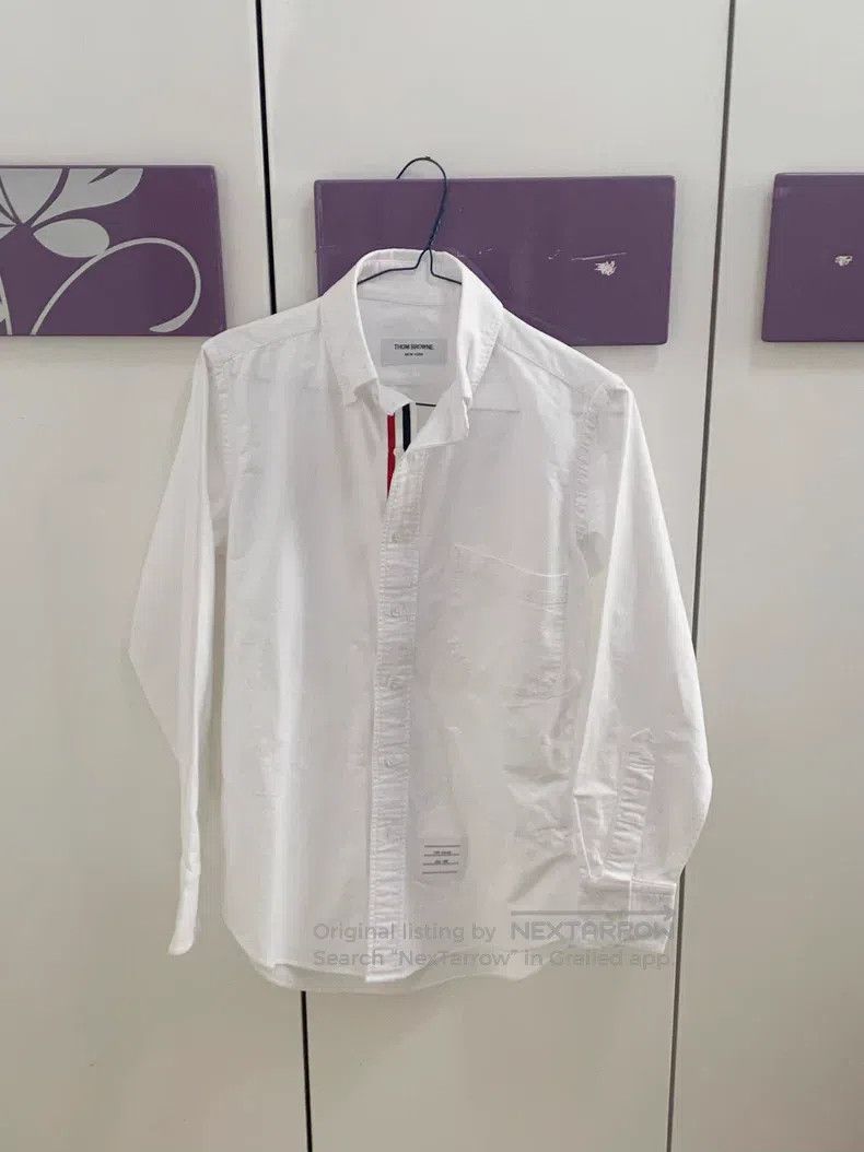 Thom Browne Thom Browne Oxford Cloth Basic White Shirt Size US XS / EU 42 / 0 - 1 Thumbnail