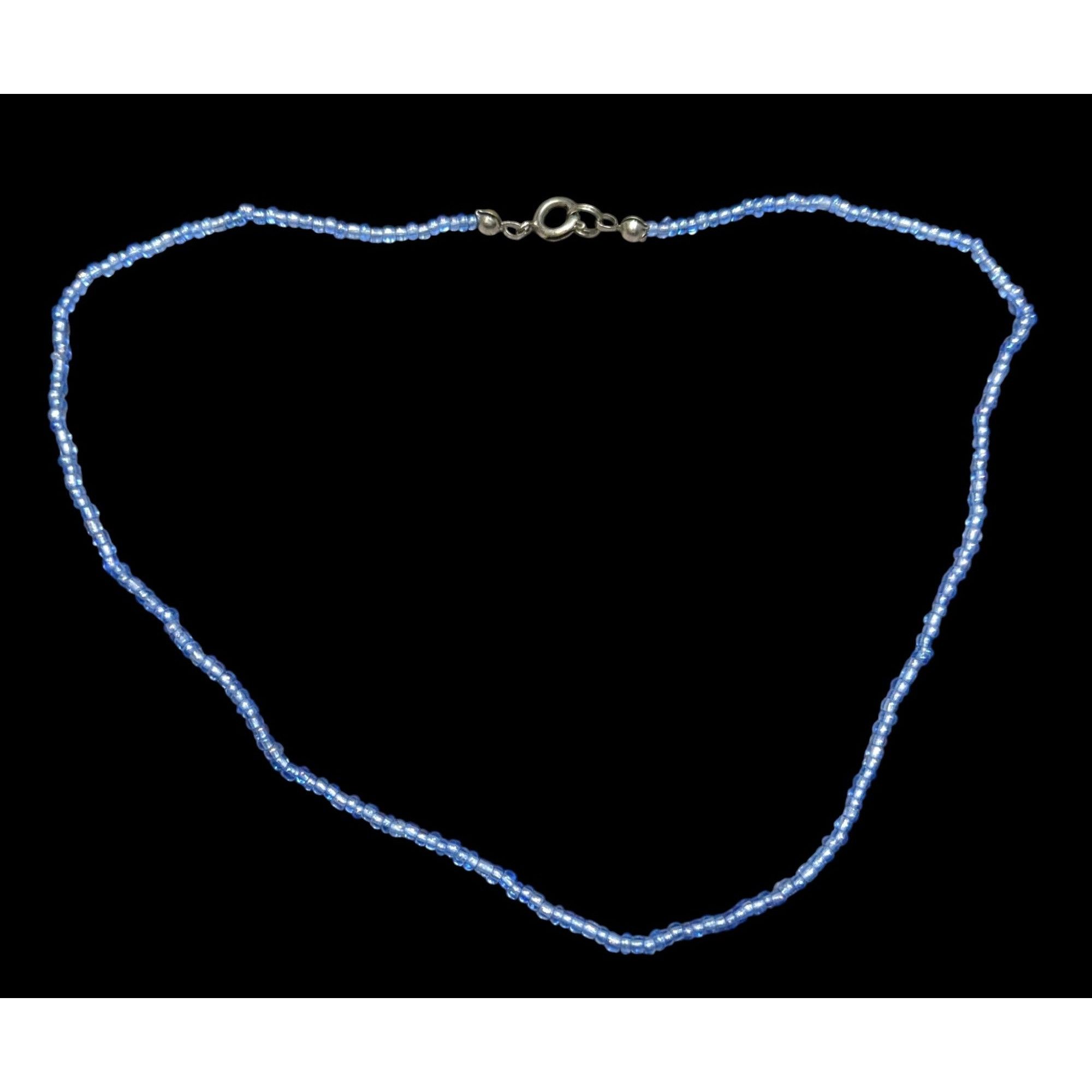 Other Handmade Iridescent Blue Seed Bead Necklace Size ONE SIZE - 2 Thumbnail