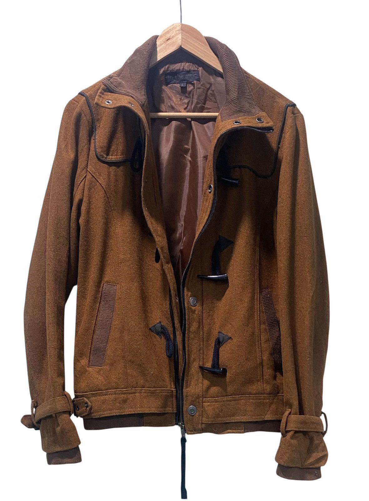 In The Attic In The Attic Wool Duffle Jacket Bikers Design Size L / US 10 / IT 46 - 4 Thumbnail