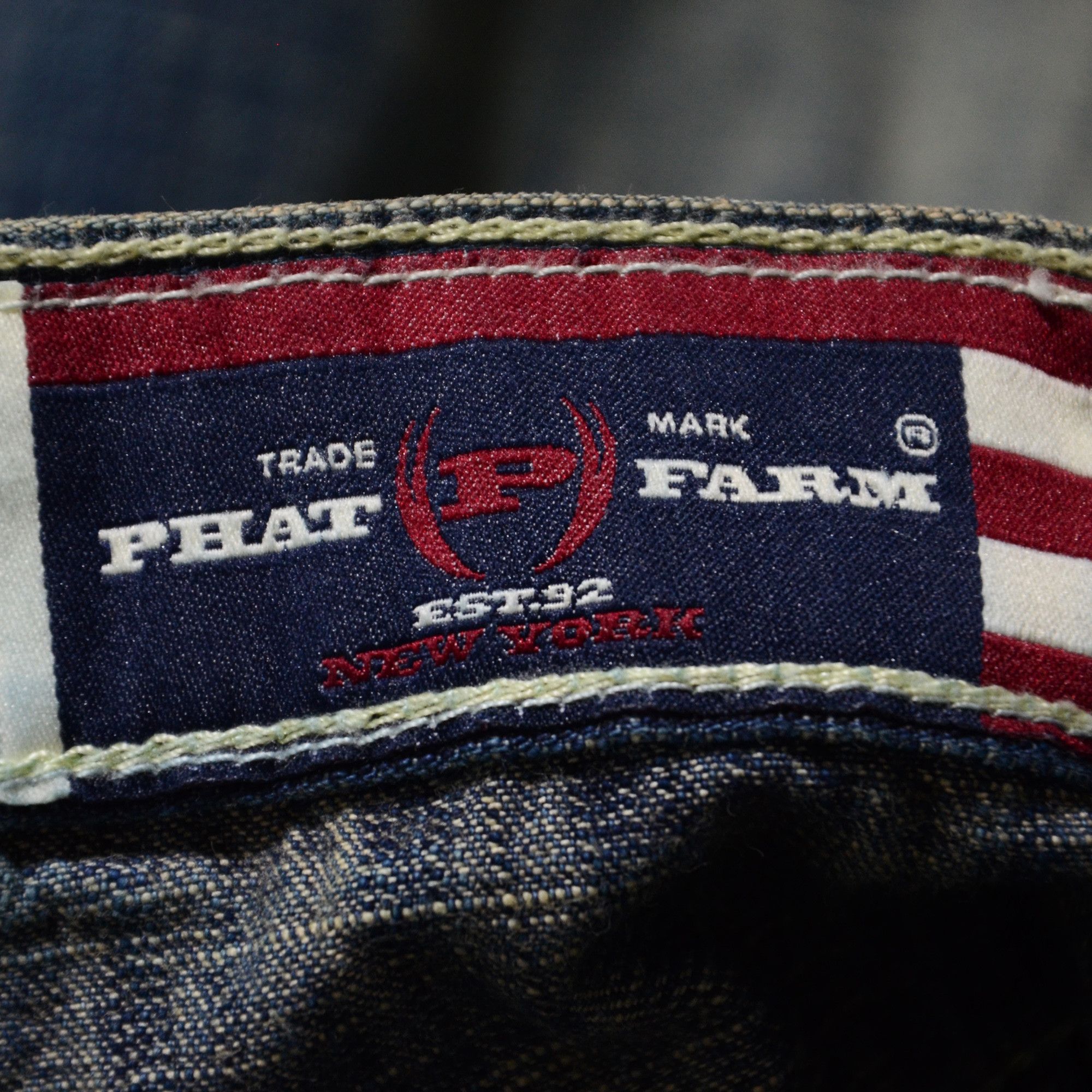Phat Farm [Folded Color Stain] PF Rare Cargo Denim 90s Streetwear Size US 30 / EU 46 - 12 Thumbnail