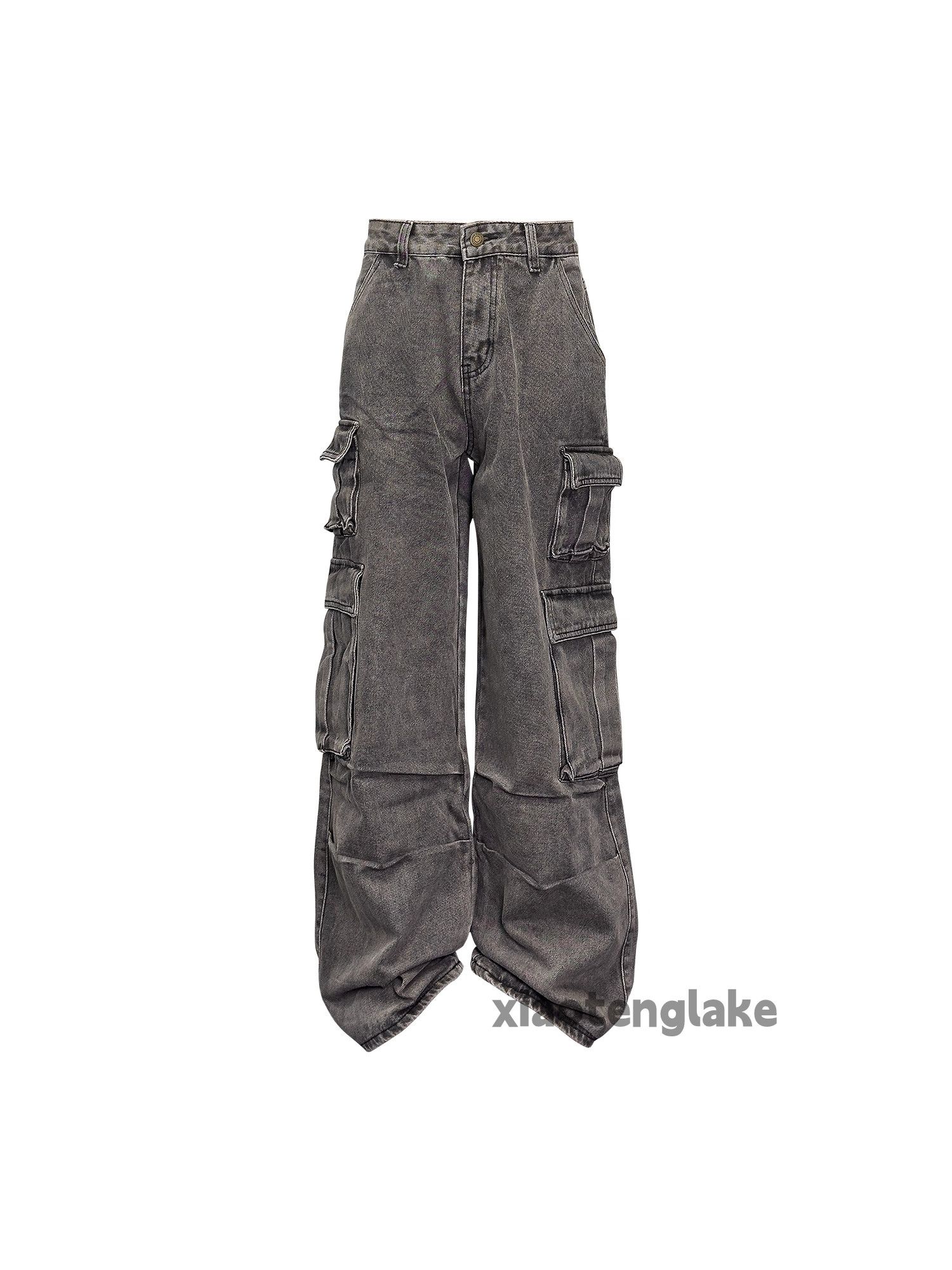 Jean Unisex outdoor utility loose baggy skate cargo jeans Size US 32 / EU 48 - 7 Thumbnail