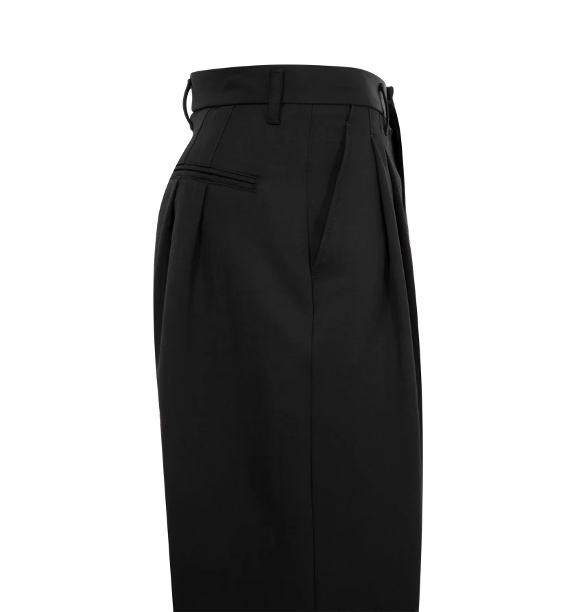 Lemaire o1h1sh11225 Drawstring Pleated Pants in Black Size US 32 / EU 48 - 3 Thumbnail