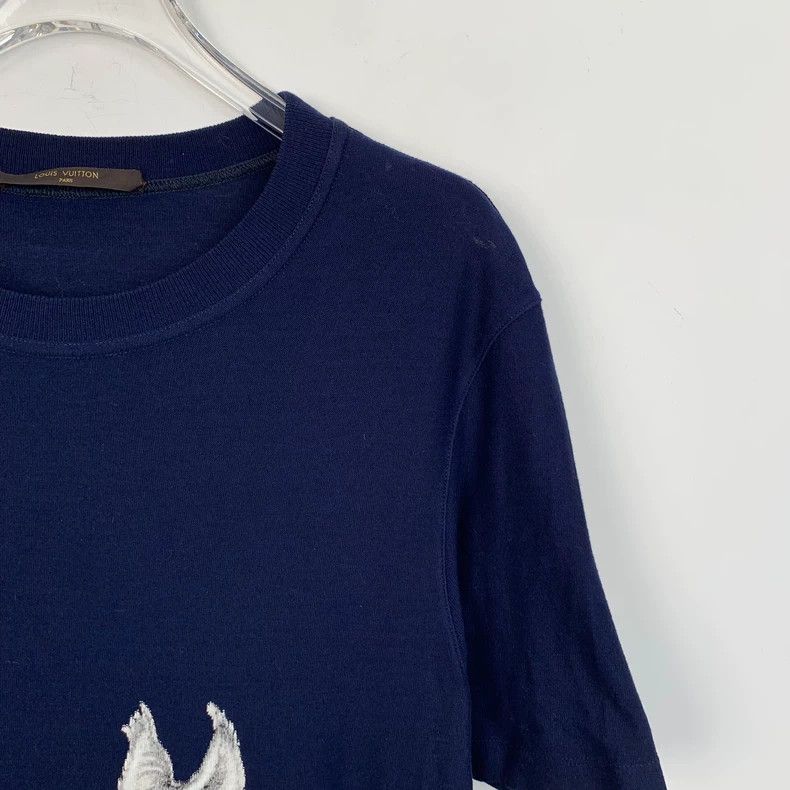 Louis Vuitton Louis Vuitton Navy zebra print cotton crewneck short-sleev Size US M / EU 48-50 / 2 - 3 Thumbnail
