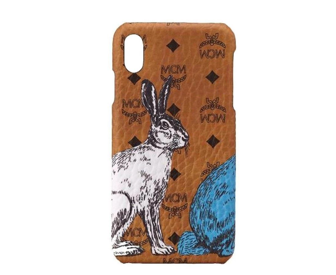 MCM Unisex Brown Cognac Visetos Hide And Seek Bunny IPhone XS Size ONE SIZE - 1 Thumbnail